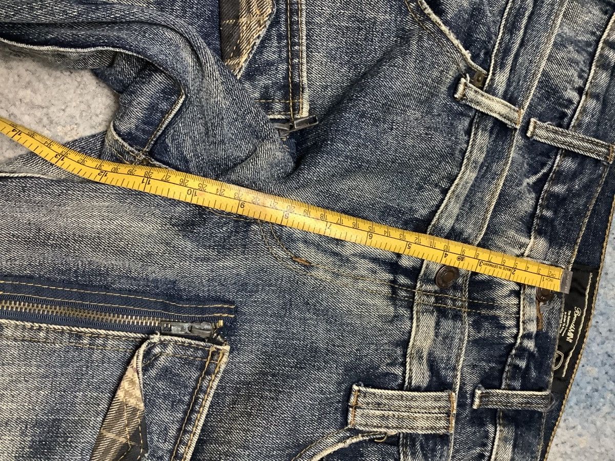 If Six Was Nine × KMRii × PPFM Vintage Y2K Breath Mint Double Waist Spiral Cut Denim Jeans Size US 35 - 14 Thumbnail