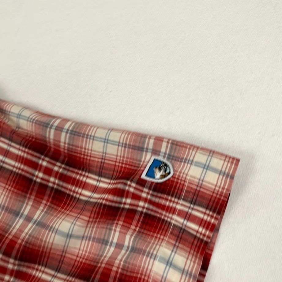 Vintage Kuhl Shirt Mens M Red Plaid Linen Blend Hiking Button-Down Short Sleeve Shirt Size US M / EU 48-50 / 2 - 5 Thumbnail