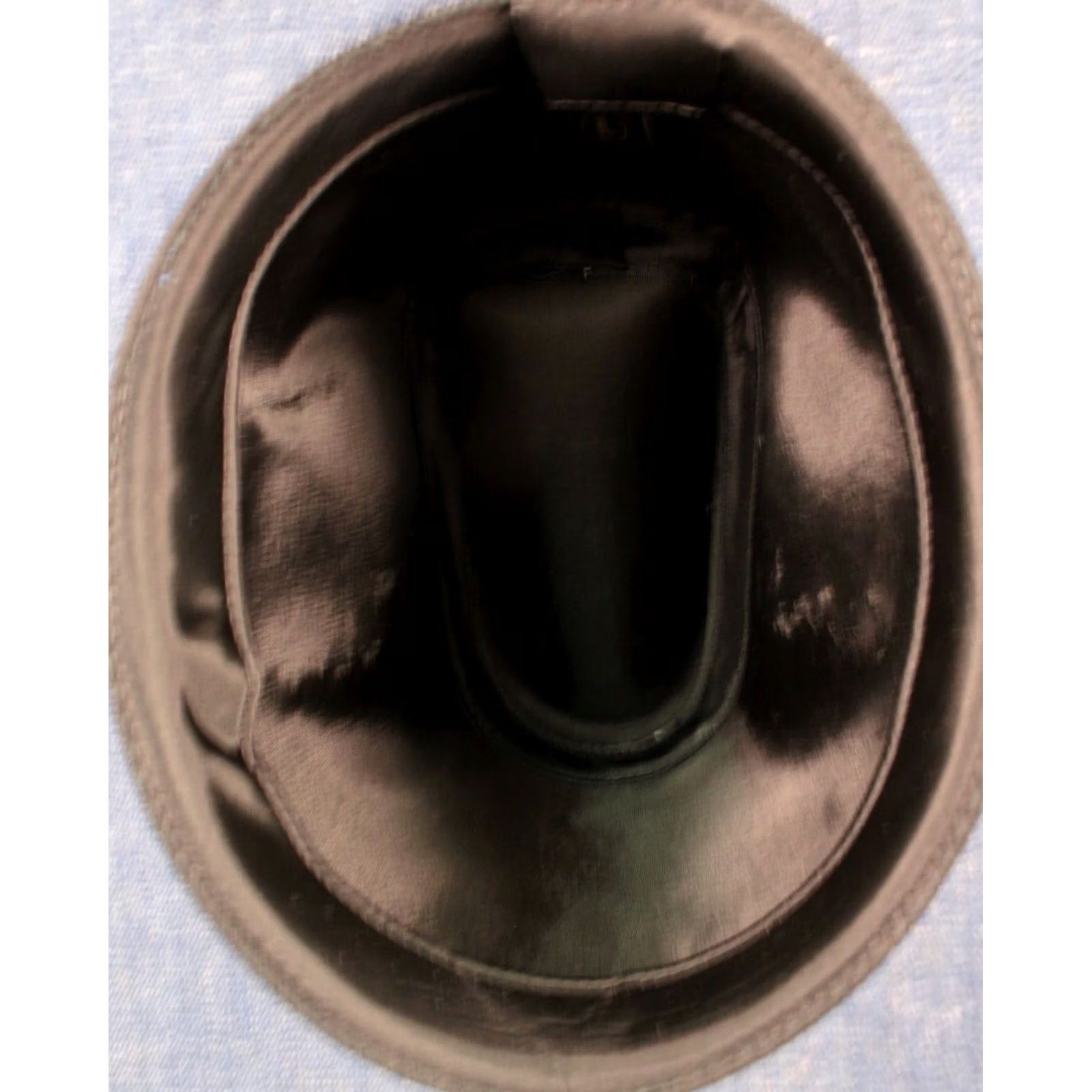 Vintage Men's VTG NOS 70s Blue Denim Cowboy Hat Sz L 1970s Size ONE SIZE - 5 Thumbnail