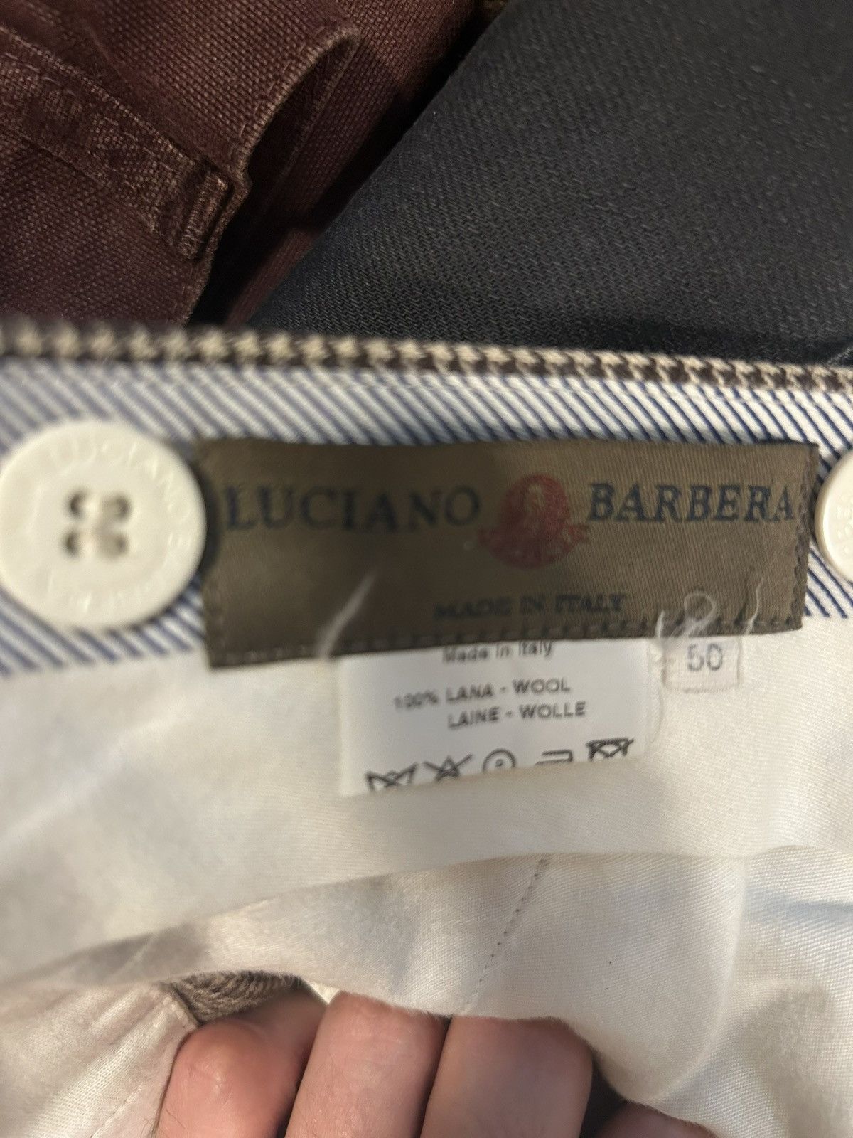 Luciano Barbera Luciano Barbera Houndstooth Trousers Size US 34 / EU 50 - 3 Thumbnail