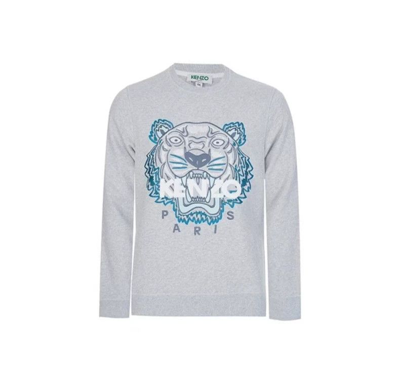 Kenzo KENZO Embroidered tiger head grey hoodie Size US S / EU 44-46 / 1 - 9 Thumbnail