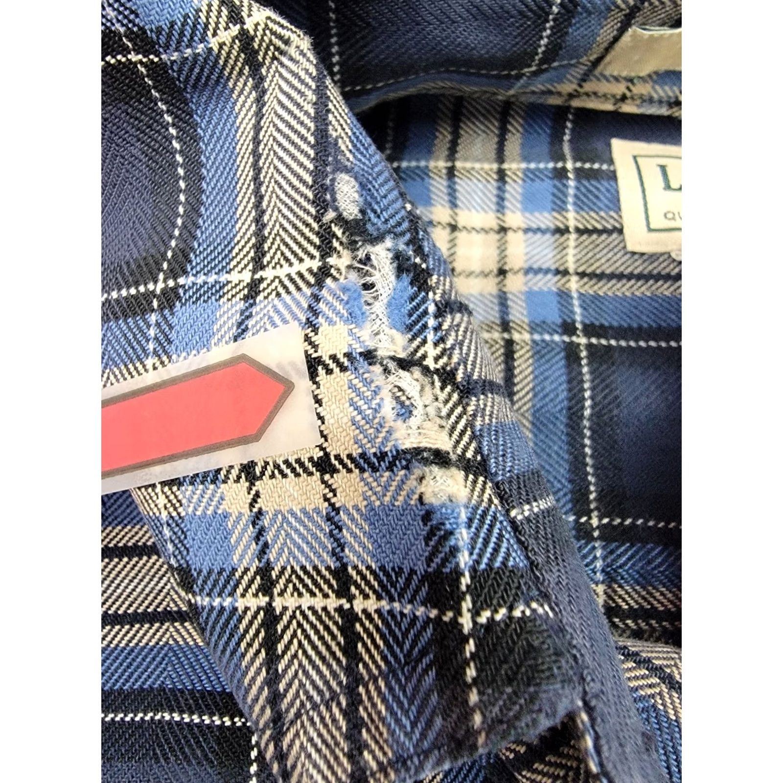 Vintage L.L. Bean Shirt Mens MT Medium Tall Blue Plaid Long Sleeve Button-Down Collared Shirt Size US M / EU 48-50 / 2 - 7 Thumbnail