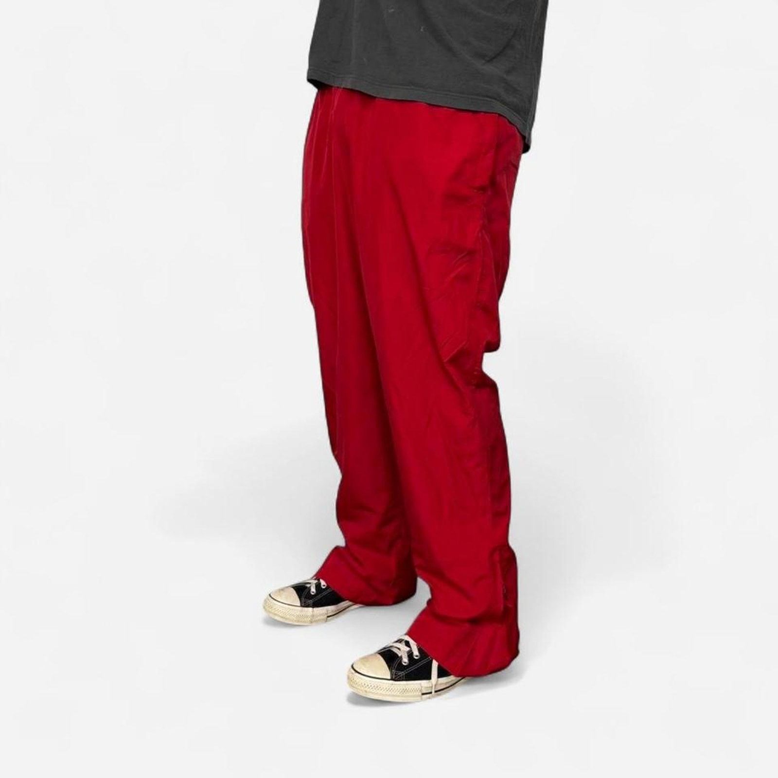 Vintage 2000s Baggy Red Track Pants Size US 30 / EU 46 - 1 Thumbnail