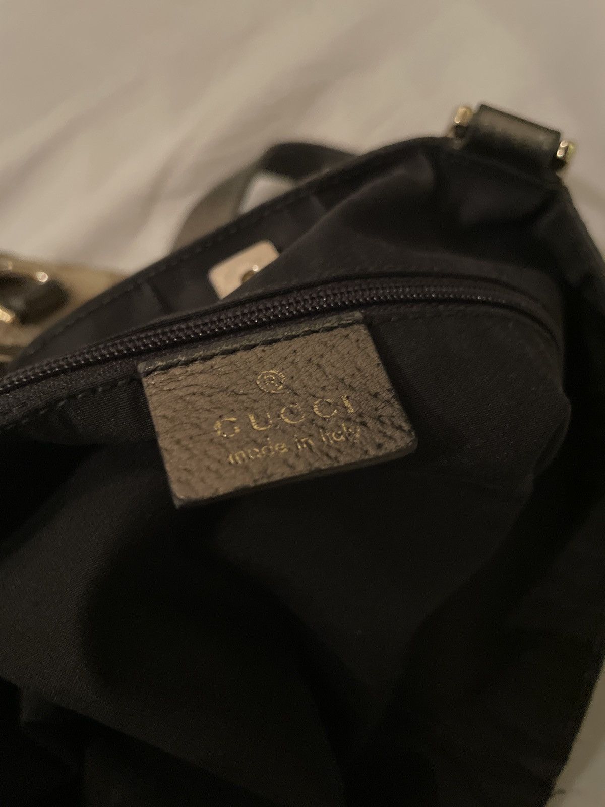 Gucci × Vintage 💎 Gucci Abbey Canvas D-Ring Monogram Vintage Handle Bag Size ONE SIZE - 16 Thumbnail
