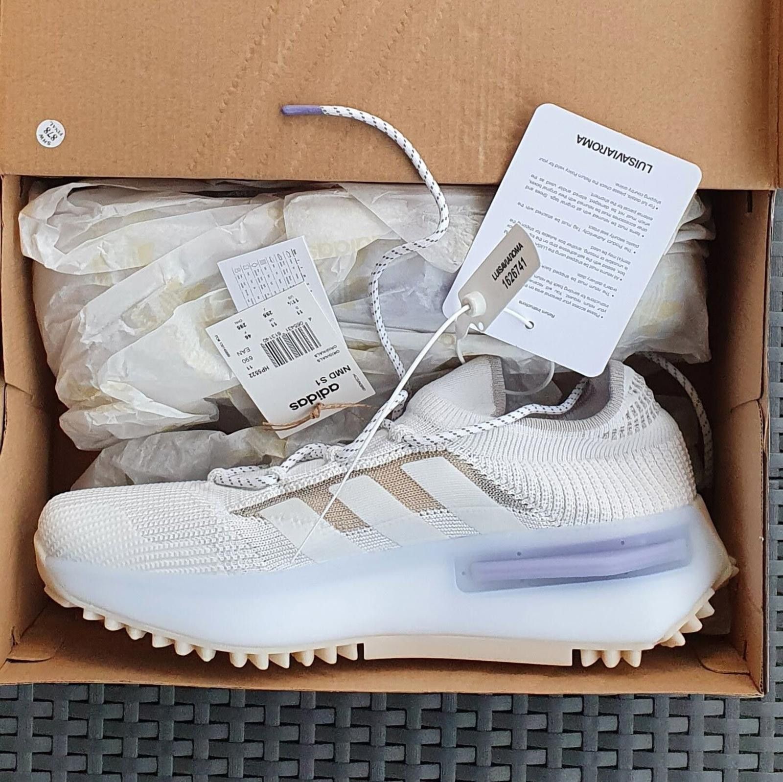 Adidas Size 11.5 - adidas NMD_S1 White Light Purple Size US 11.5 / EU 44-45 - 9 Thumbnail