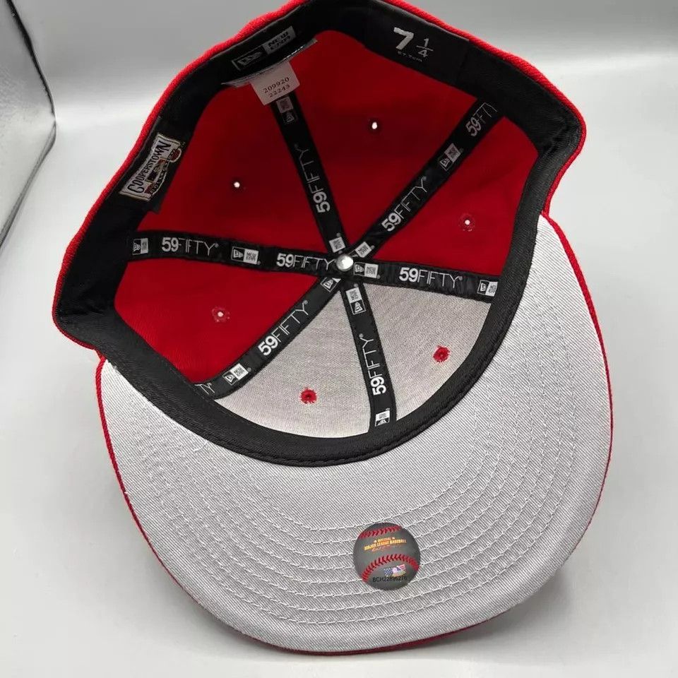 New Era Boston Red Sox Hat Men 7 1/4 59Fifty New Era MLB Fitted Cap Size ONE SIZE - 5 Thumbnail
