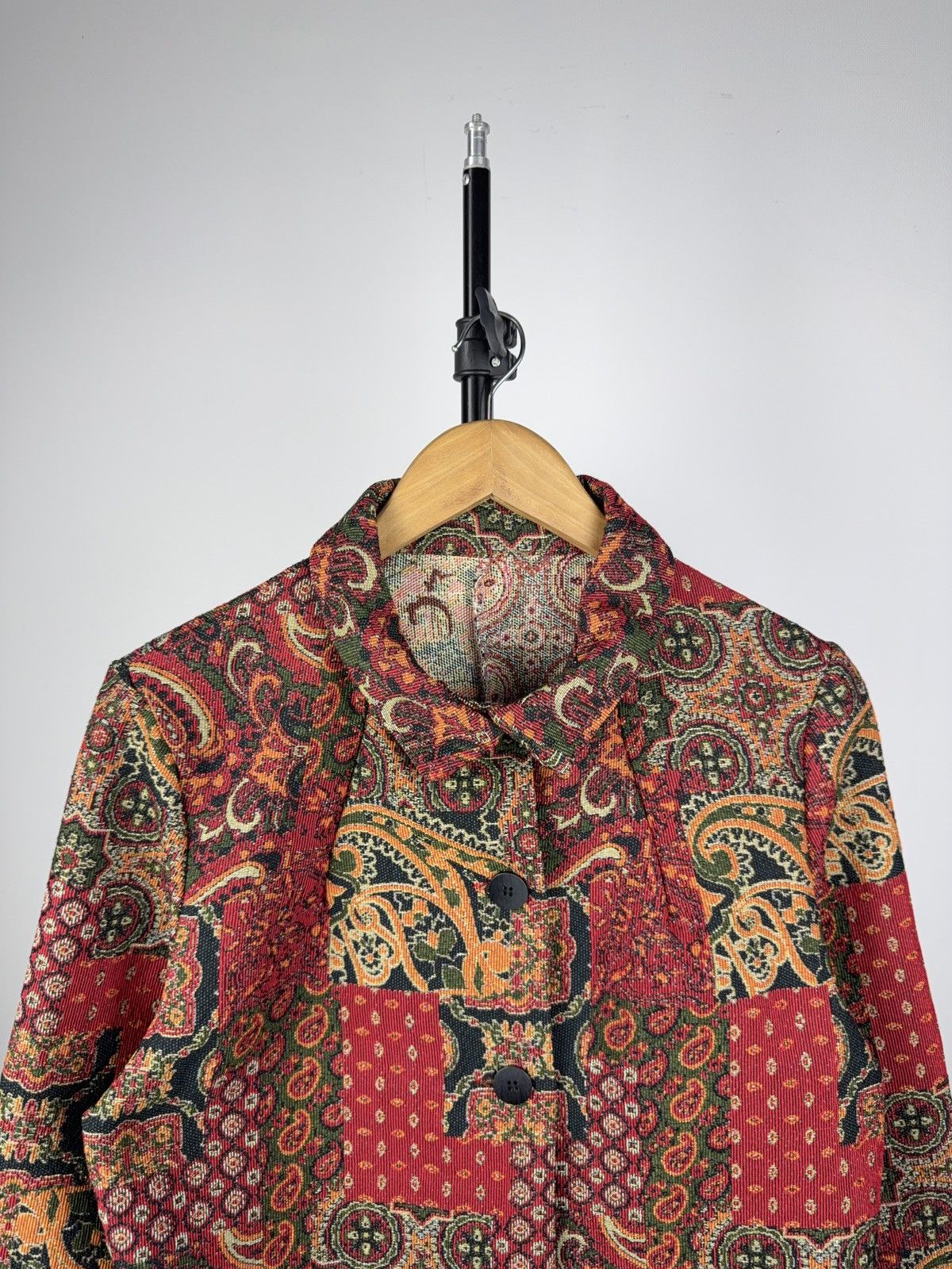 Japanese Brand Vintage Made in Italy Paisley Tapestry Jacket Wool Blend Size M / US 6-8 / IT 42-44 - 2 Thumbnail