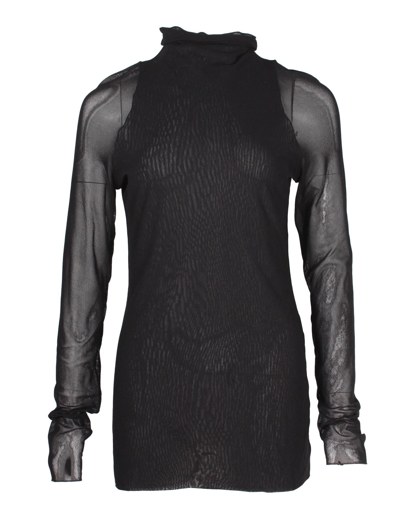 image of Max Mara Sheer Turtleneck Top In Black Polyamide, Women's (Size XL)