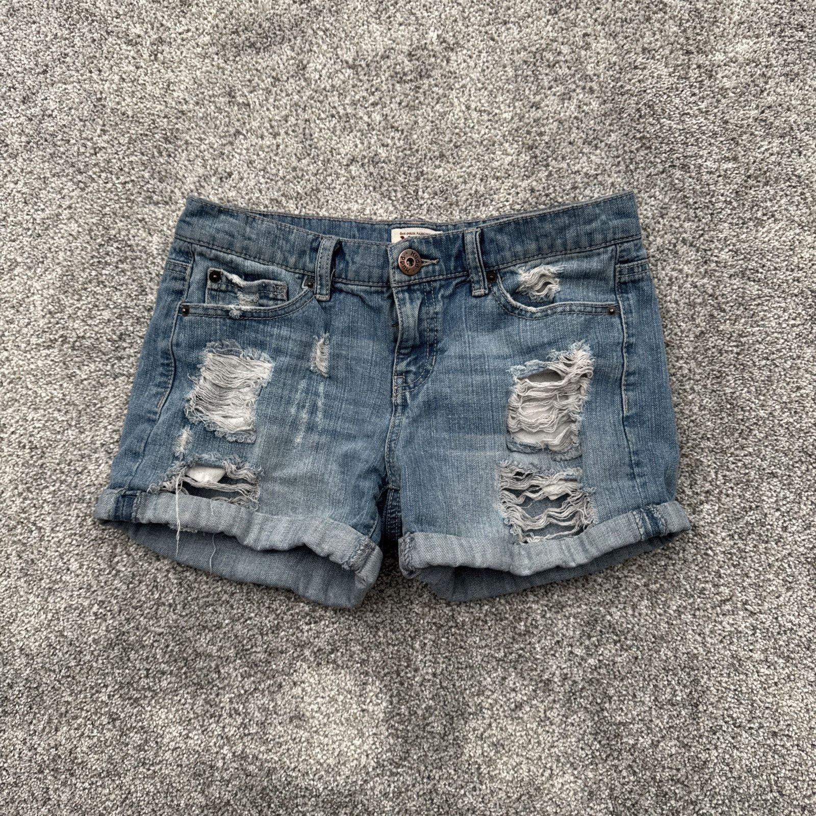 Other Y2K Inspired Short Womens 5 Distressed Ripped Grunge Skater Size 25" / US 0 / IT 36 - 1 Thumbnail