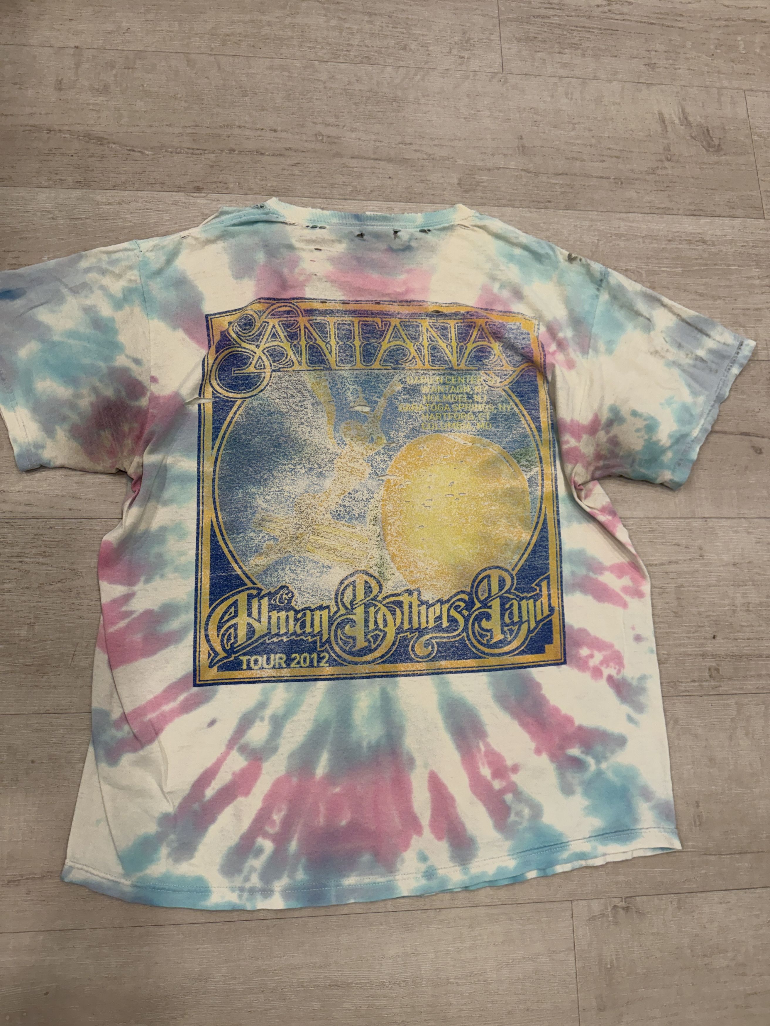 Other Vintage Tie Dye Carlos Santanna / Allman Brothers Tee Size US L / EU 52-54 / 3 - 2 Thumbnail
