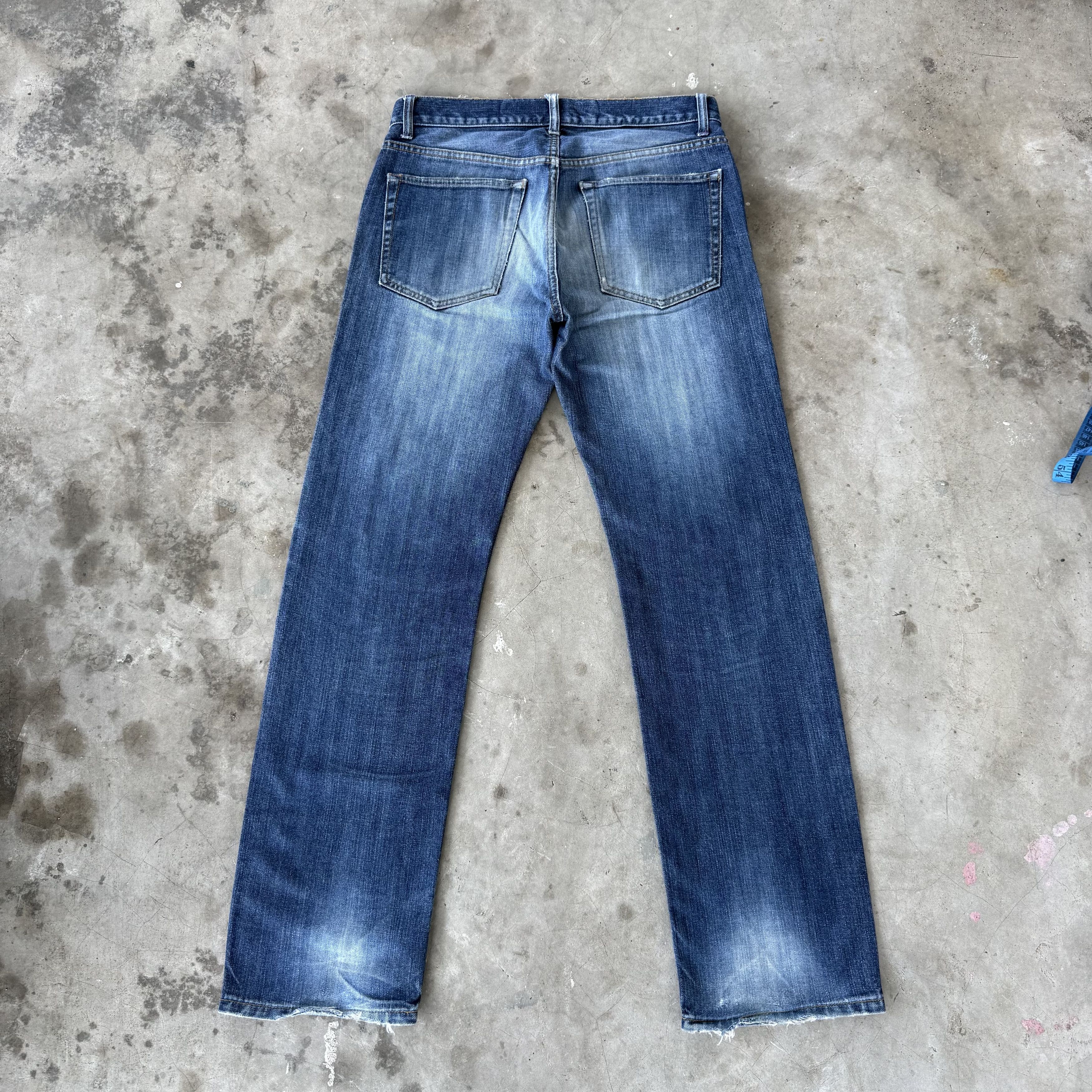 Japanese Brand W32x30.5 Takeo Kikuchi Button Fly Faded Mud Washer Denim Size US 32 / EU 48 - 9 Thumbnail