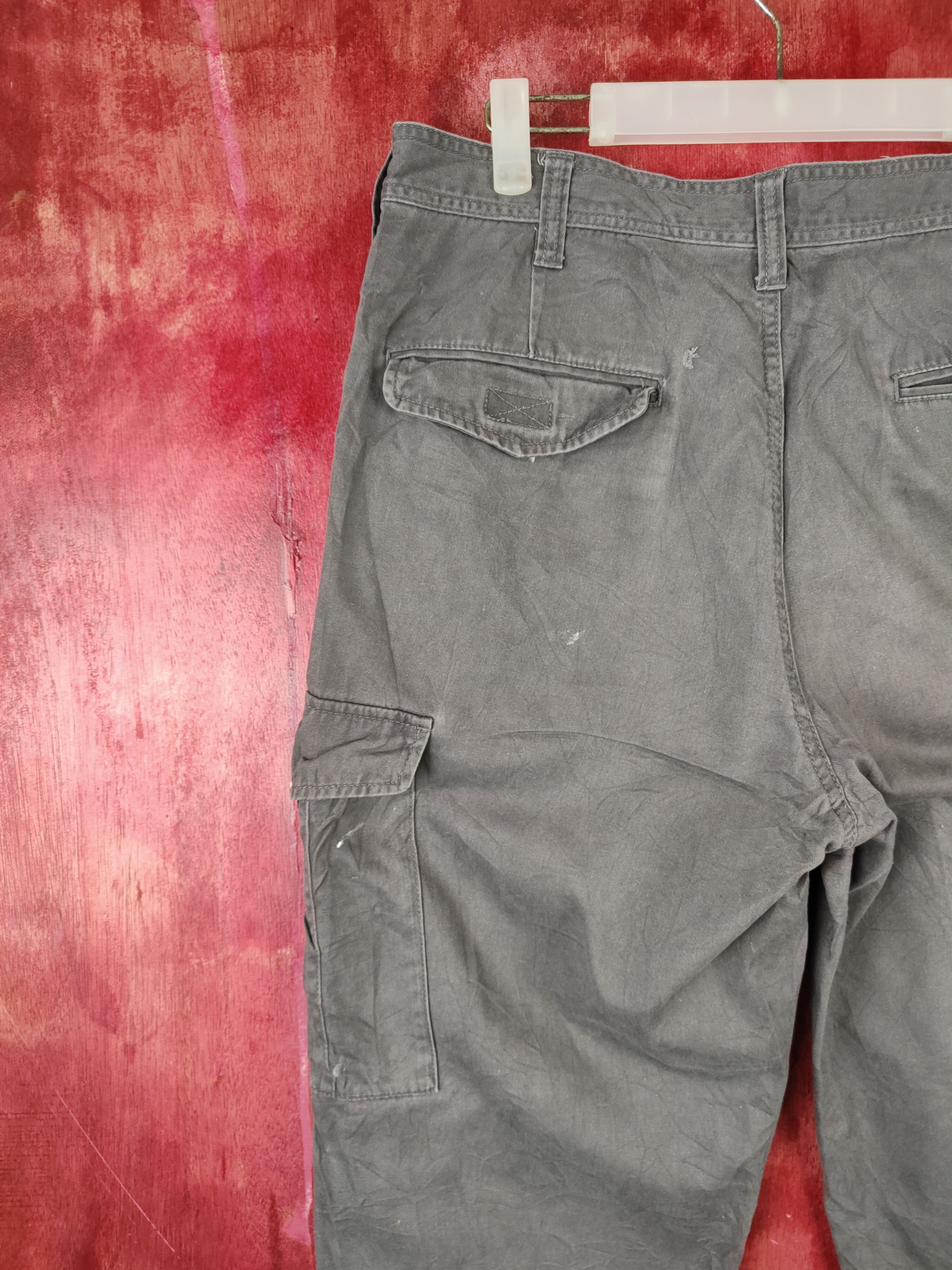 Japanese Brand n evolutions Dark Gray Multipocket Cargo Pants #S1281 Size US 33 - 9 Thumbnail