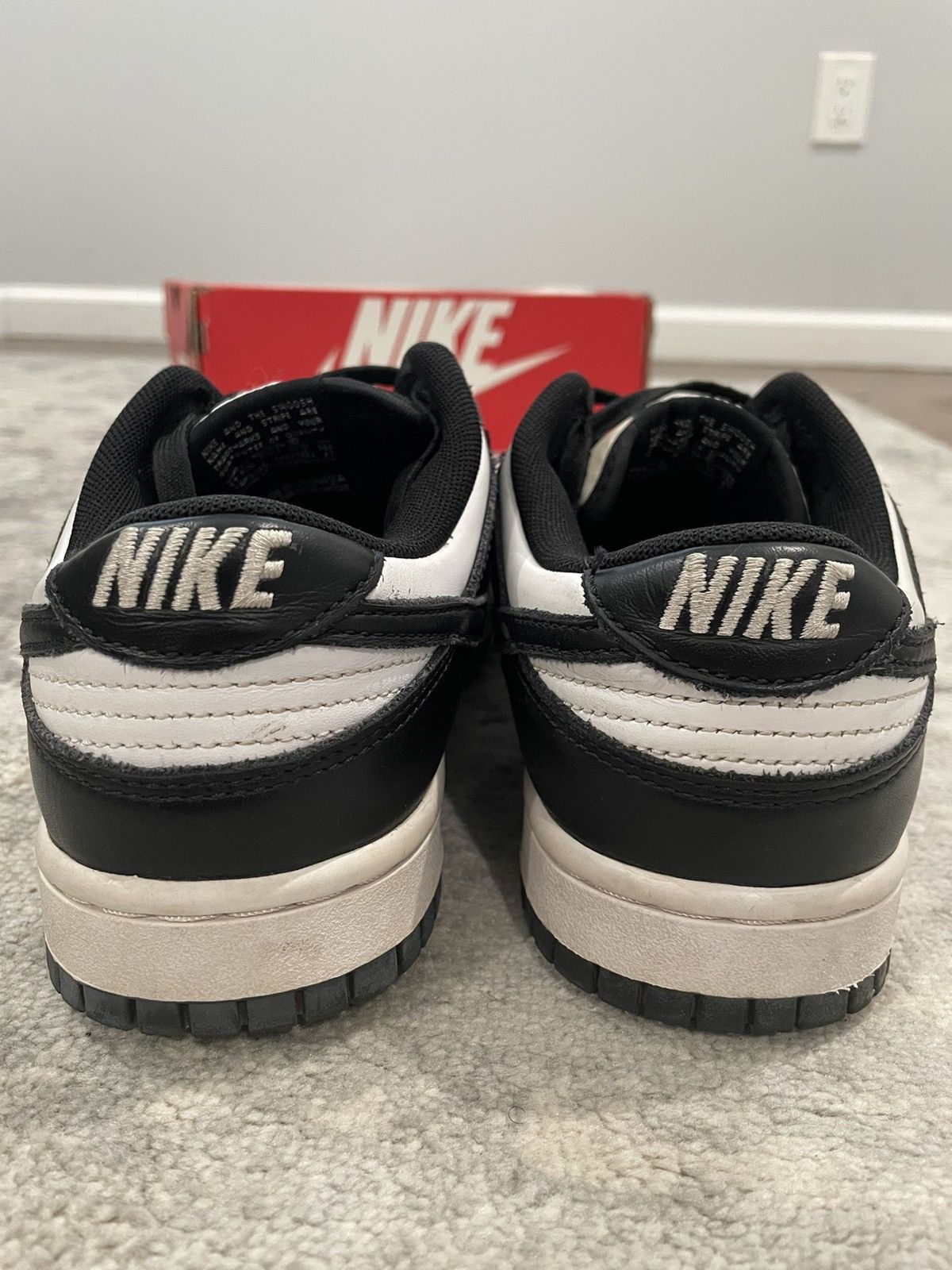 Nike Dunk Low Black White Size US 7.5 / EU 40-41 - 4 Thumbnail