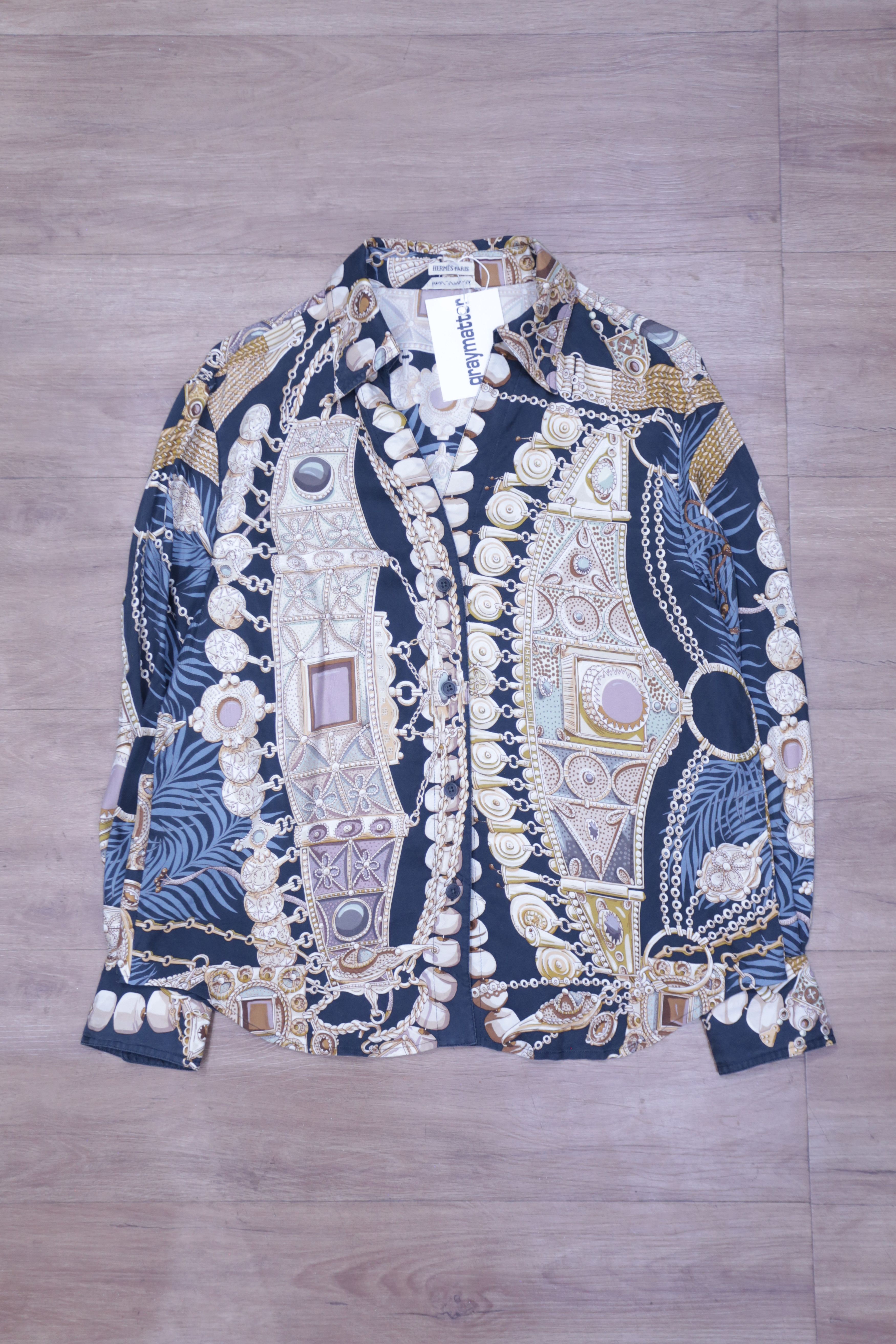 Hermes Hermes - Margiela - Terres Precieuses Scarf Shirt Size S / US 4 / IT 40 - 1 Thumbnail