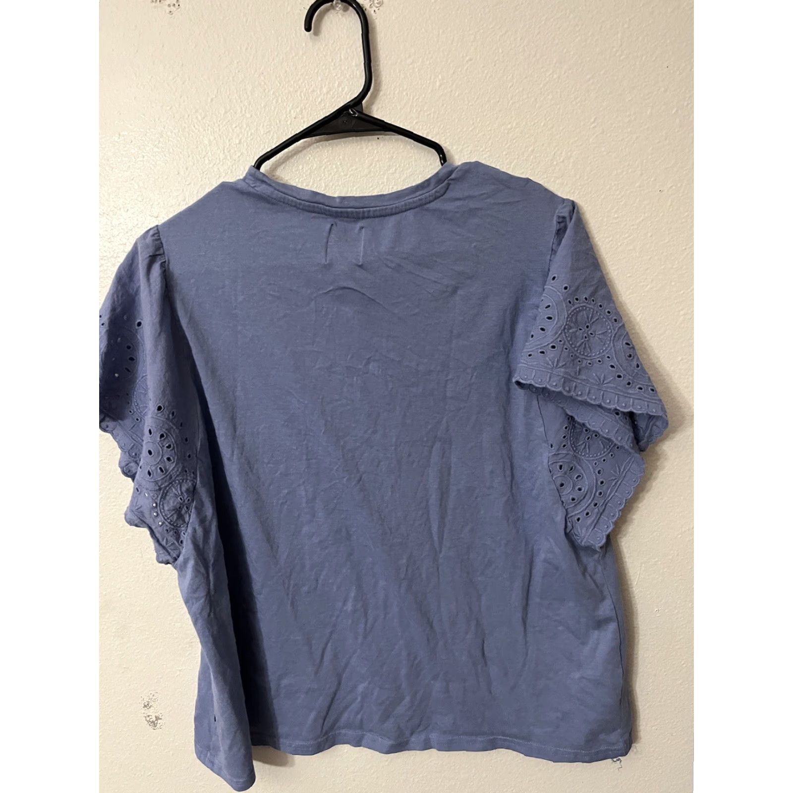 Gap Gap Shirt Women XXL Blue Solid Round Neck Long Sleeve Size XXL / US 16-18 / IT 52-54 - 2 Thumbnail