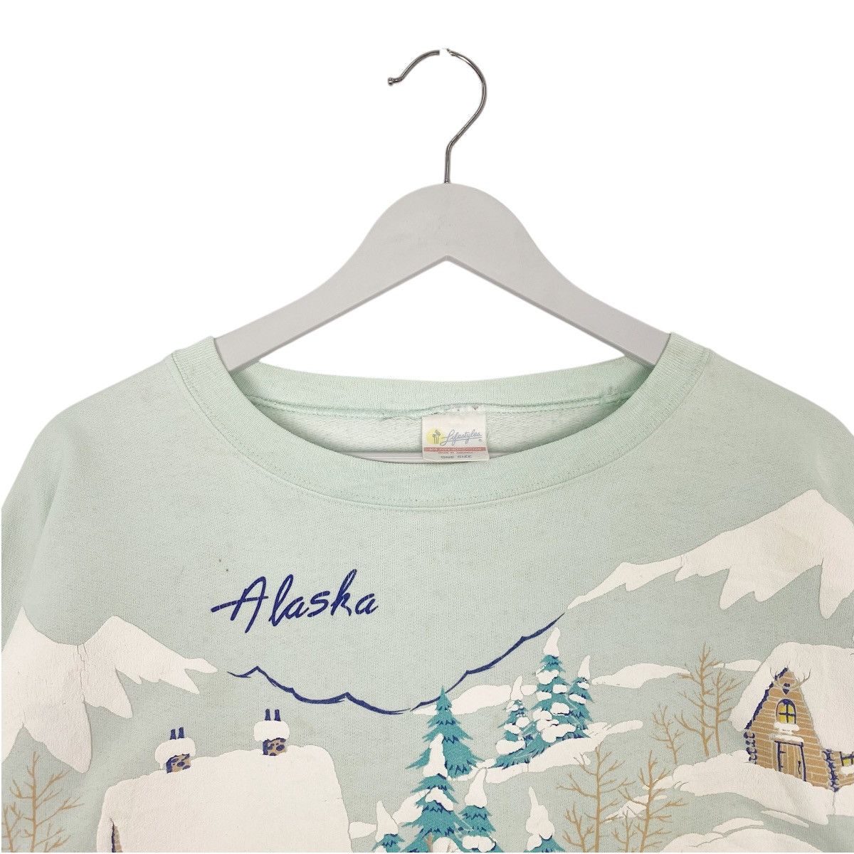 Other Vintage Lifestyle Big LogoPrinted Sweatshirt Crewneck Green Size US L / EU 52-54 / 3 - 4 Thumbnail