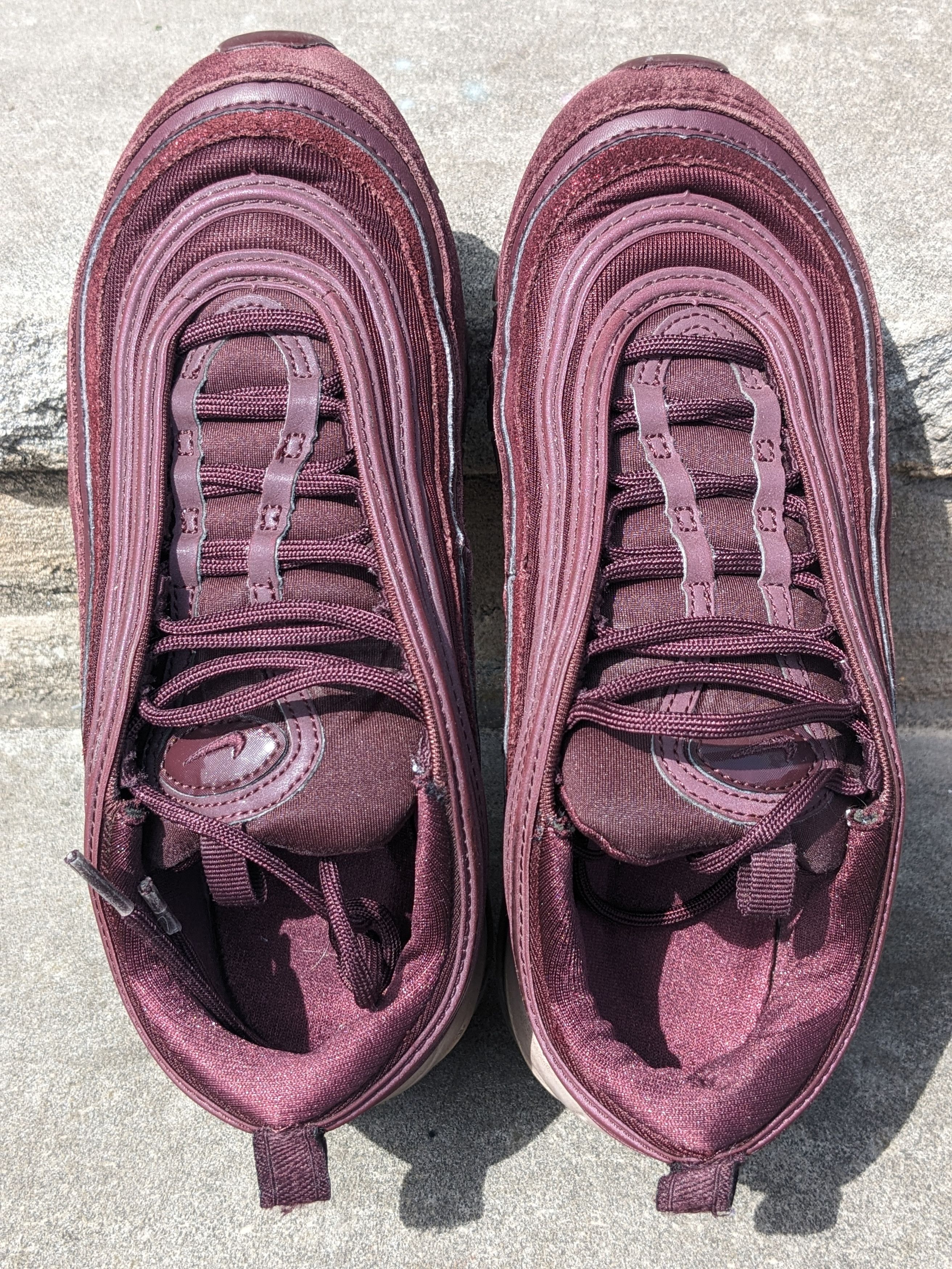 Designer × Nike Nike Air Max 97 Burgundy Crush Metallic Sneakers Size 6 Size US 6 / EU 39 - 3 Thumbnail