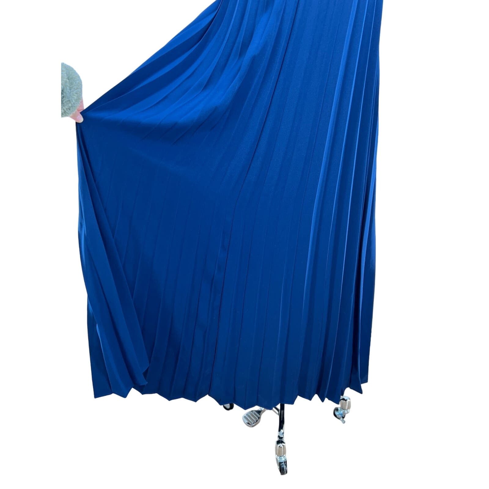 Samsoe Samsoe Samsoe Samsoe Annico Dress Pleated Maxi Blue Size S / US 4 / IT 40 - 7 Thumbnail
