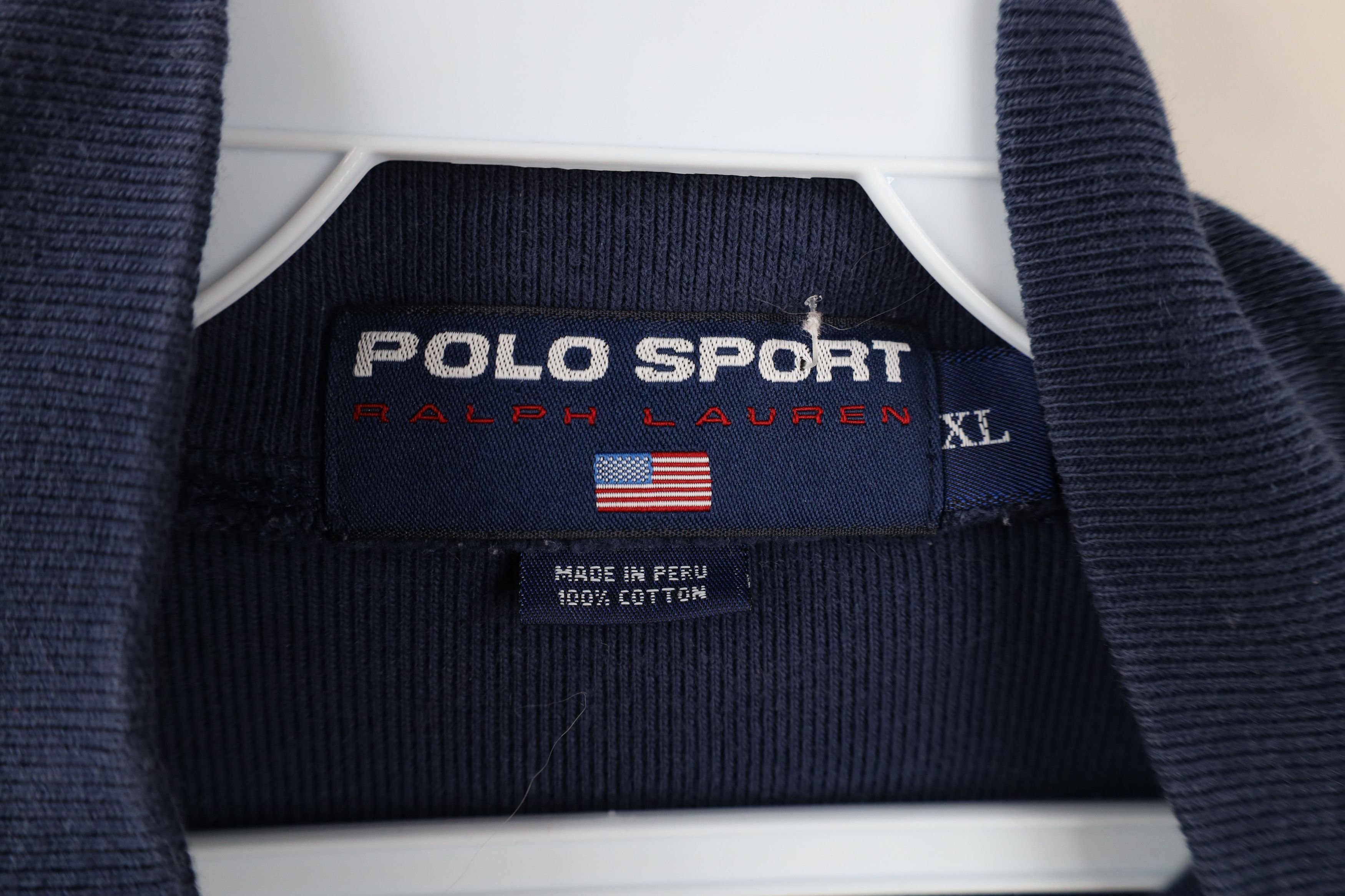 Ralph Lauren × Vintage Vintage 90s Polo Sport Ralph Lauren Ribbed Knit Sweater Size US XL / EU 56 / 4 - 8 Thumbnail