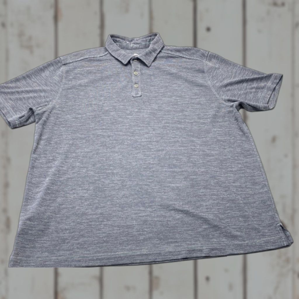 Tommy Bahama Tommy Bahama Shirt Mens XL Gray Heather Polo Golf Casual Embroidered 8573 Size US XL / EU 56 / 4 - 1 Thumbnail