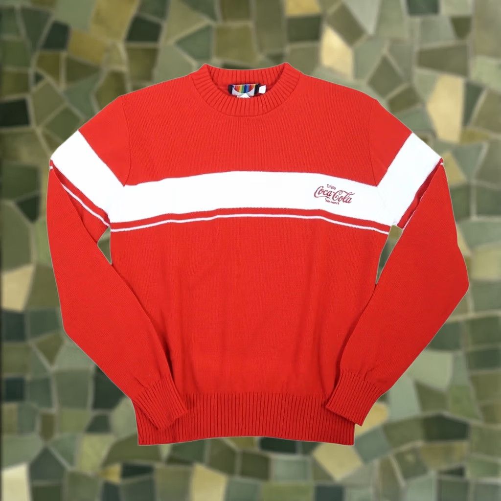 Vintage VINTAGE The Knit Shirt Exchange red Coca-Cola knit sweater Mens L Shirt Size US L / EU 52-54 / 3 - 1 Thumbnail