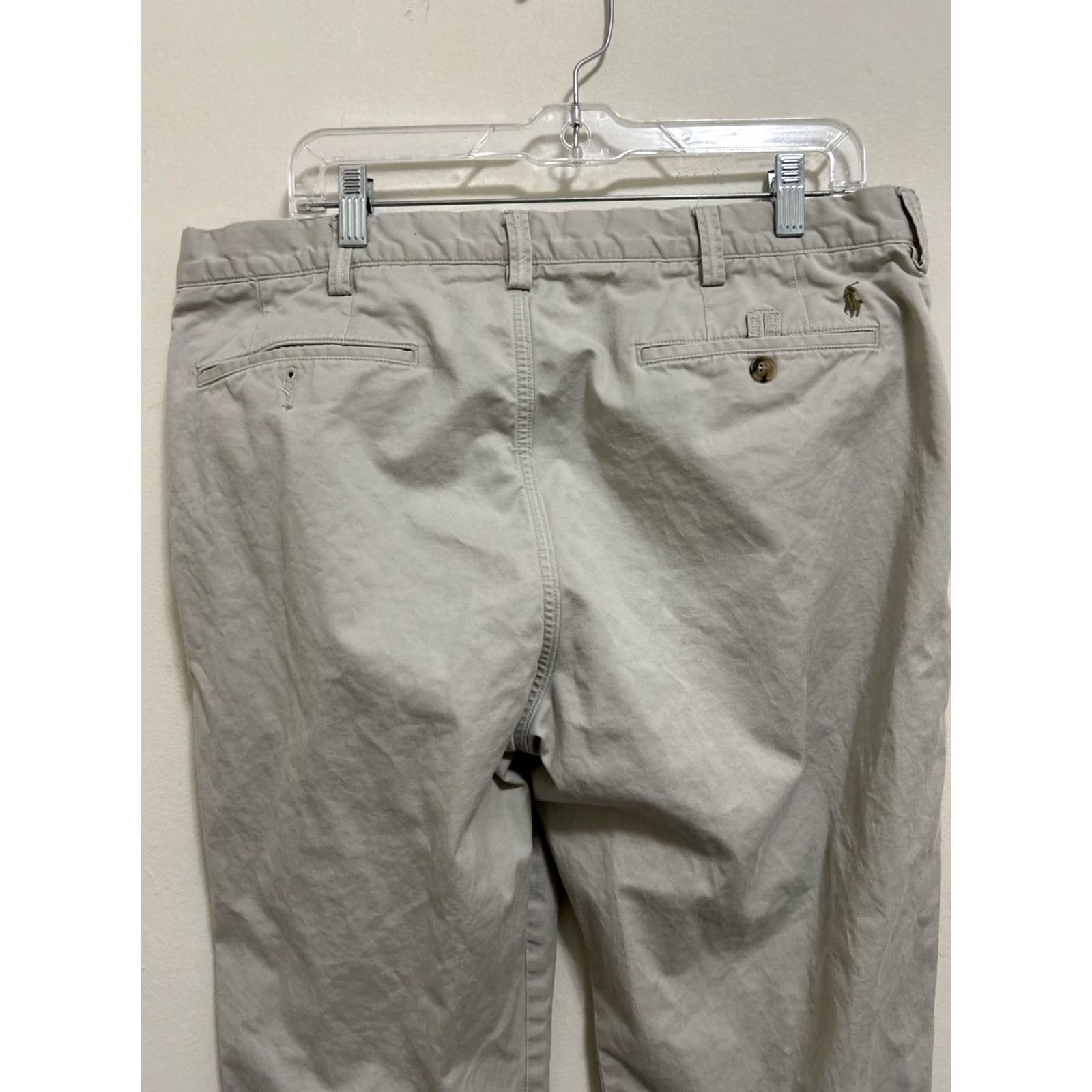 Polo Ralph Lauren Polo Ralph Lauren Chino Pants Mens 36X30 Beige Stretch Straight Fit Cotton Twill Size US M / EU 48-50 / 2 - 6 Thumbnail