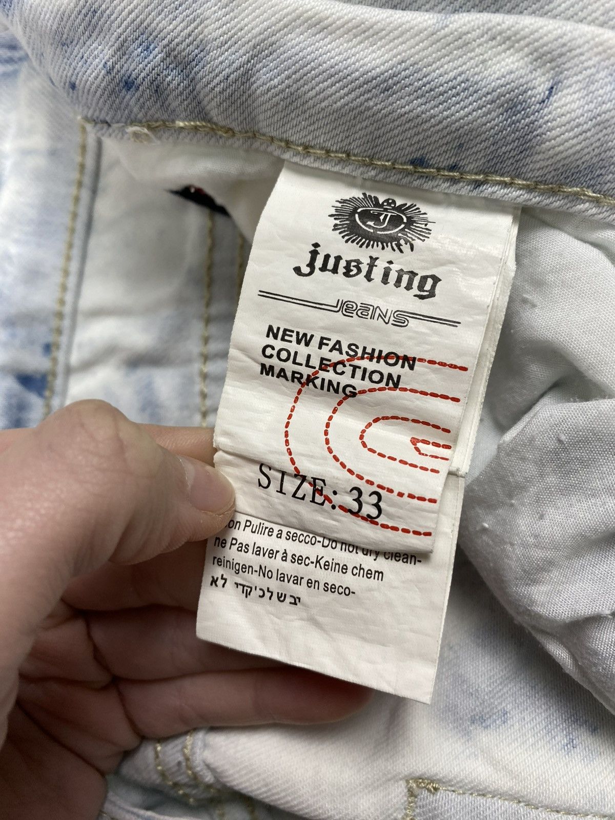 Japanese Brand Vintage Y2K washed distressed denim jeans streetwear 33 Size US 33 - 6 Thumbnail