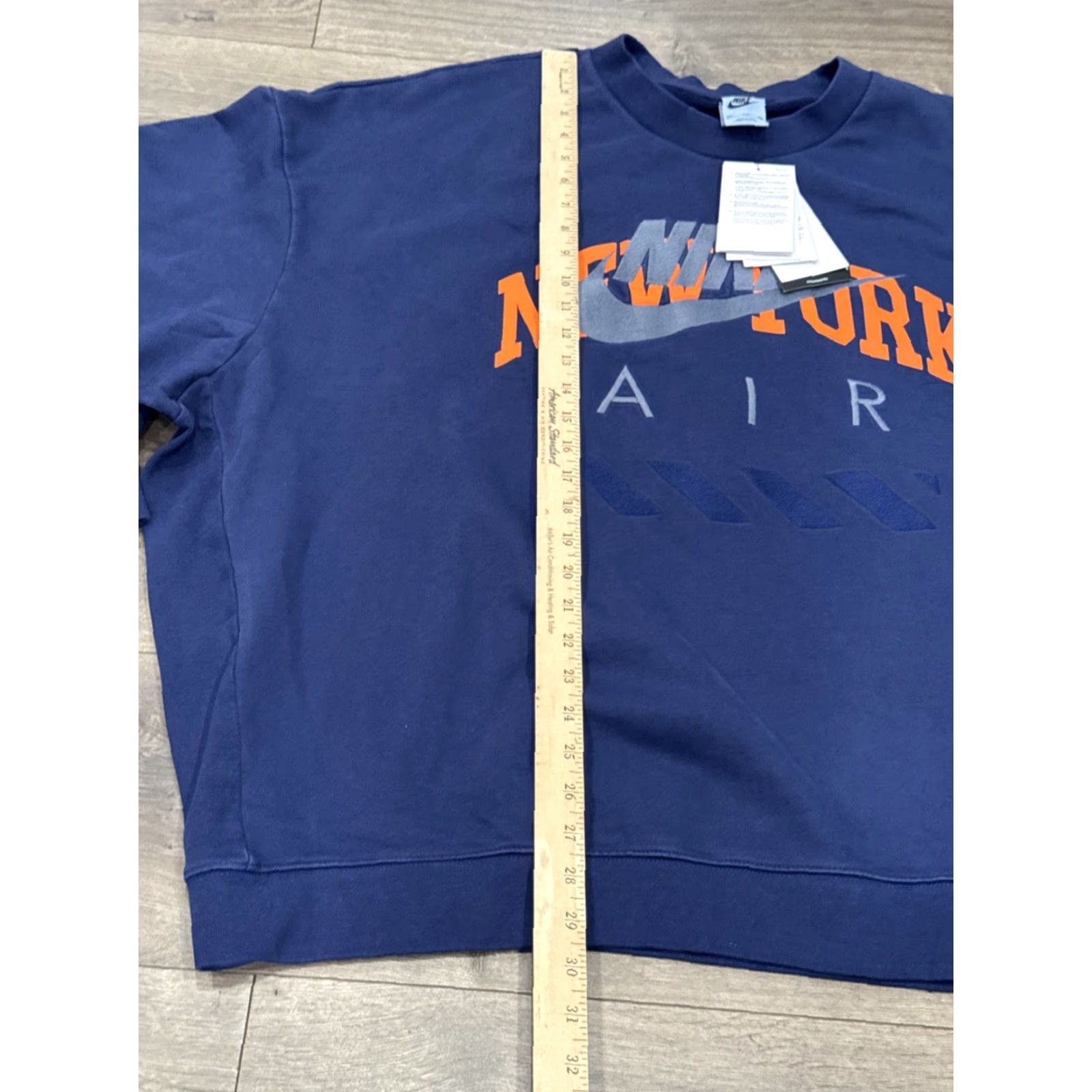 Nike Nike Air NYC Fleece Crew Sweatshirt Mens XXL Blue Void HQ1101-492 Size US L / EU 52-54 / 3 - 3 Thumbnail