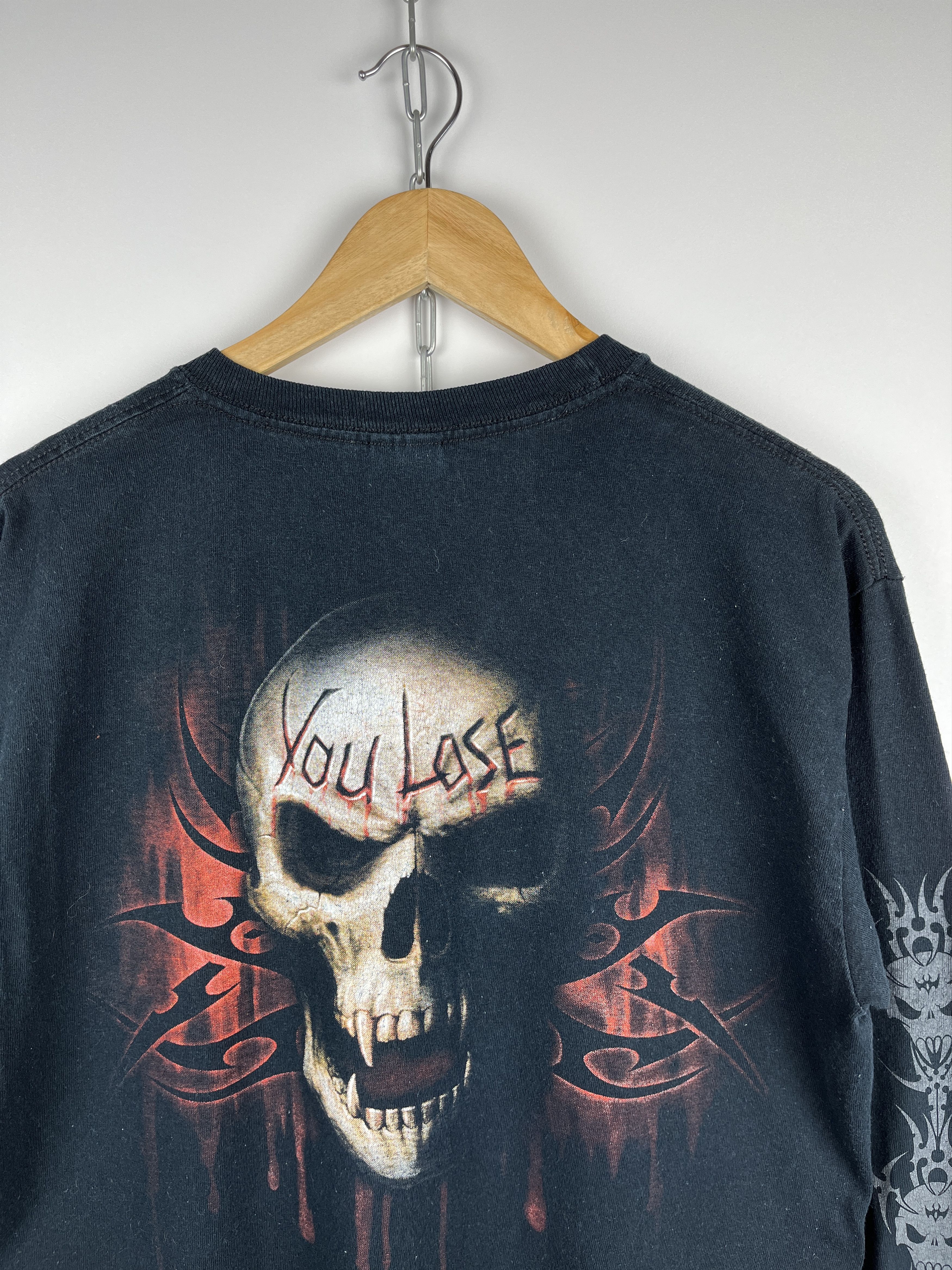 Gildan Grim Reaper Skull Game Over Gildan Long Sleeve T-shirt Size US M / EU 48-50 / 2 - 13 Thumbnail