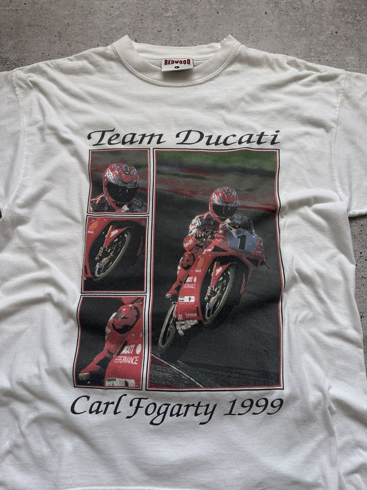 Ducati 1999 Team Ducati by Redwood Carl Fogarty Vintage Tee Size US L / EU 52-54 / 3 - 6 Thumbnail