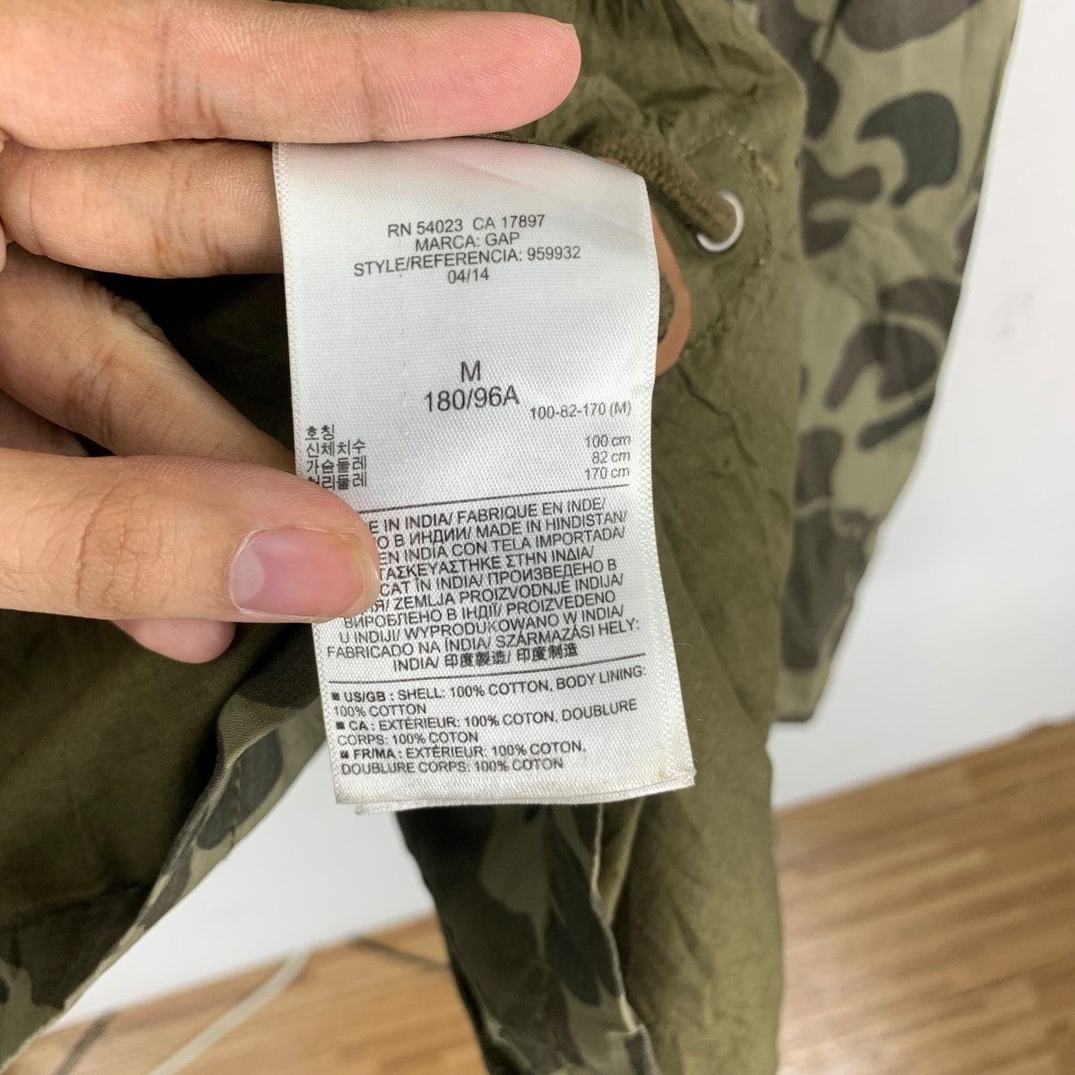 Gap Vintage GAP DUCK FROGSKIN Camouflage Outdoor Jacket Heavy Size US M / EU 48-50 / 2 - 11 Thumbnail