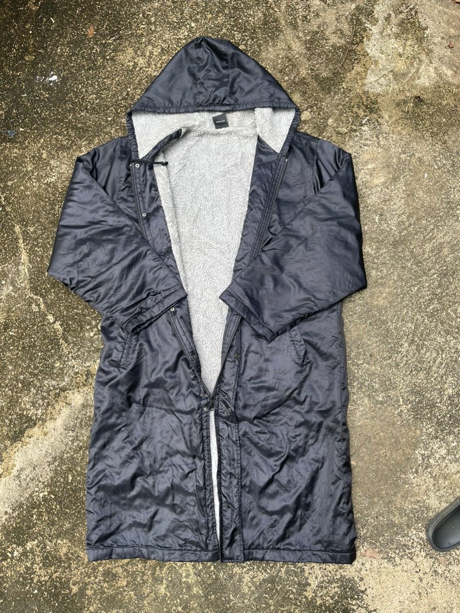 Adidas Vintage Adidas Long Hooded Fleece-Lined Coat (Black) Size US M / EU 48-50 / 2 - 12 Thumbnail