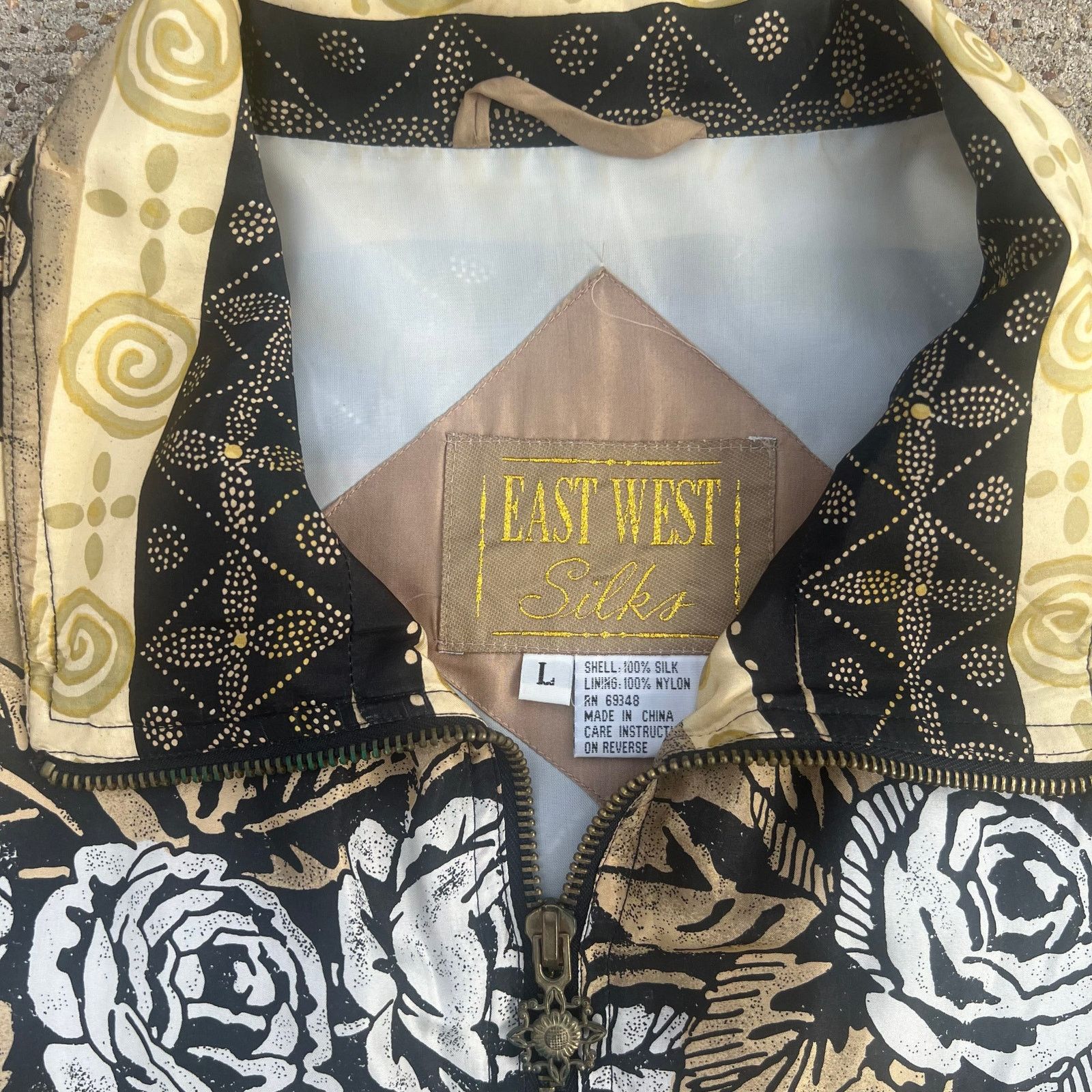 & Other Stories VINTAGE LADIES SOFT ZIPPER JACKET EAST WEST SILKS Size L / US 10 / IT 46 - 5 Thumbnail