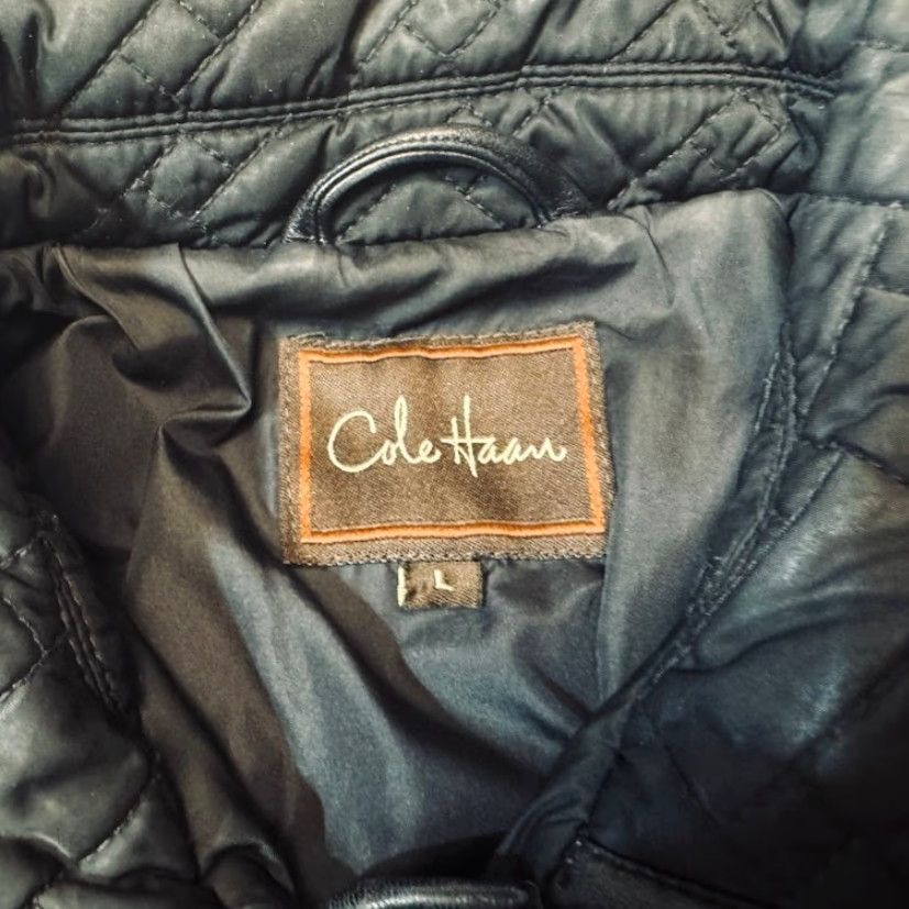 Cole Haan VINTAGE Cole Haan Jacket Womens Medium Quilted Button Down Pockets Lamb Skin Trim 7491 Size M / US 6-8 / IT 42-44 - 6 Thumbnail