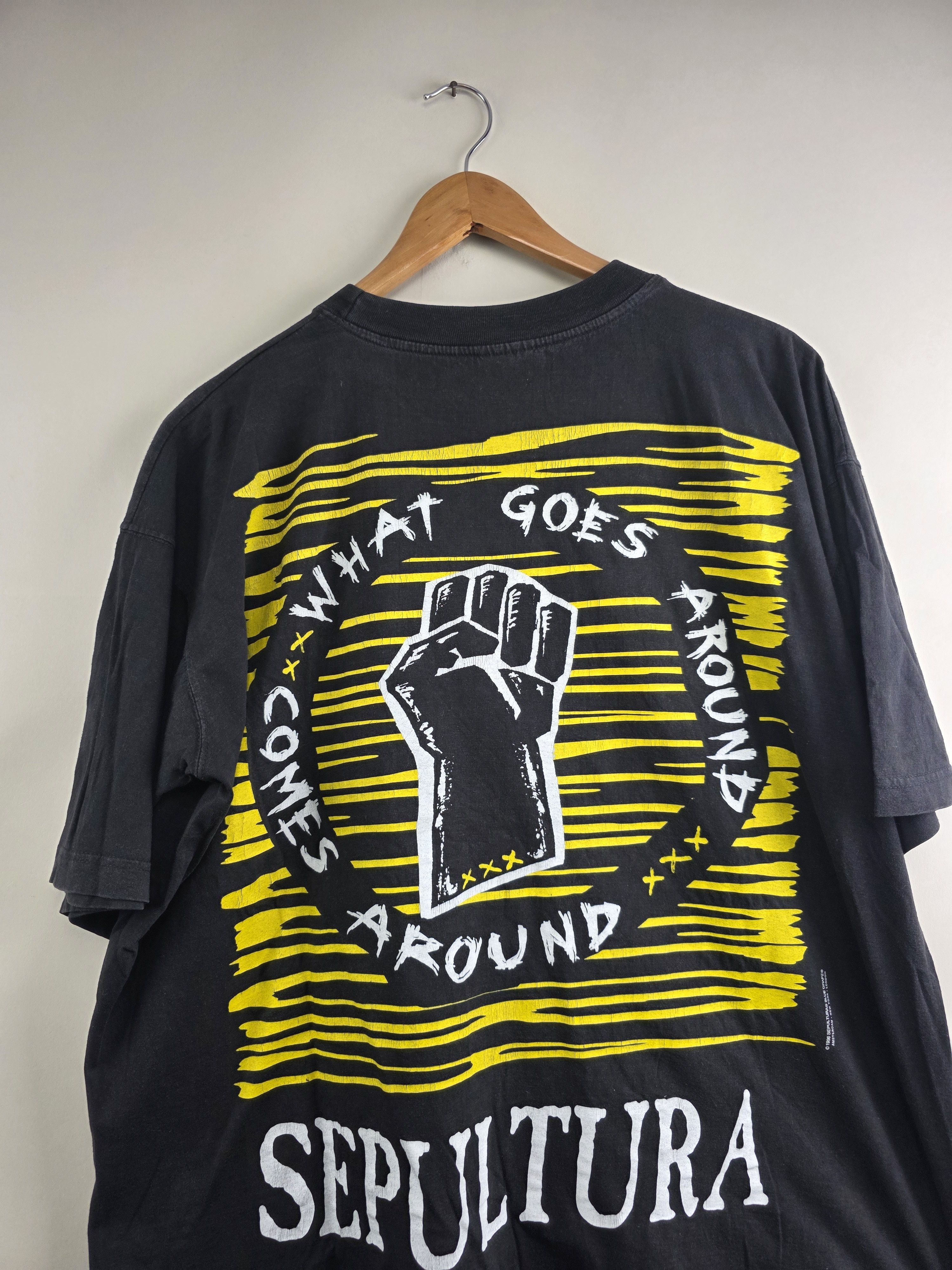Band Tees × Vintage 1996 Sepultura Straight Hate XL 24.5" 27" Size US XL / EU 56 / 4 - 5 Thumbnail