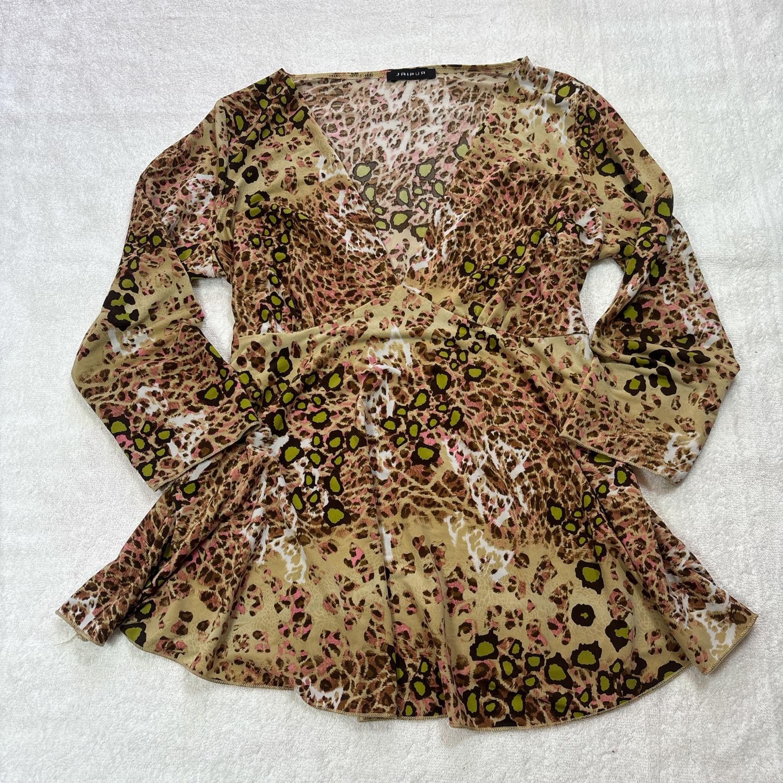 Other y2k euro cheetah print blouse top Size M / US 6-8 / IT 42-44 - 1 Thumbnail