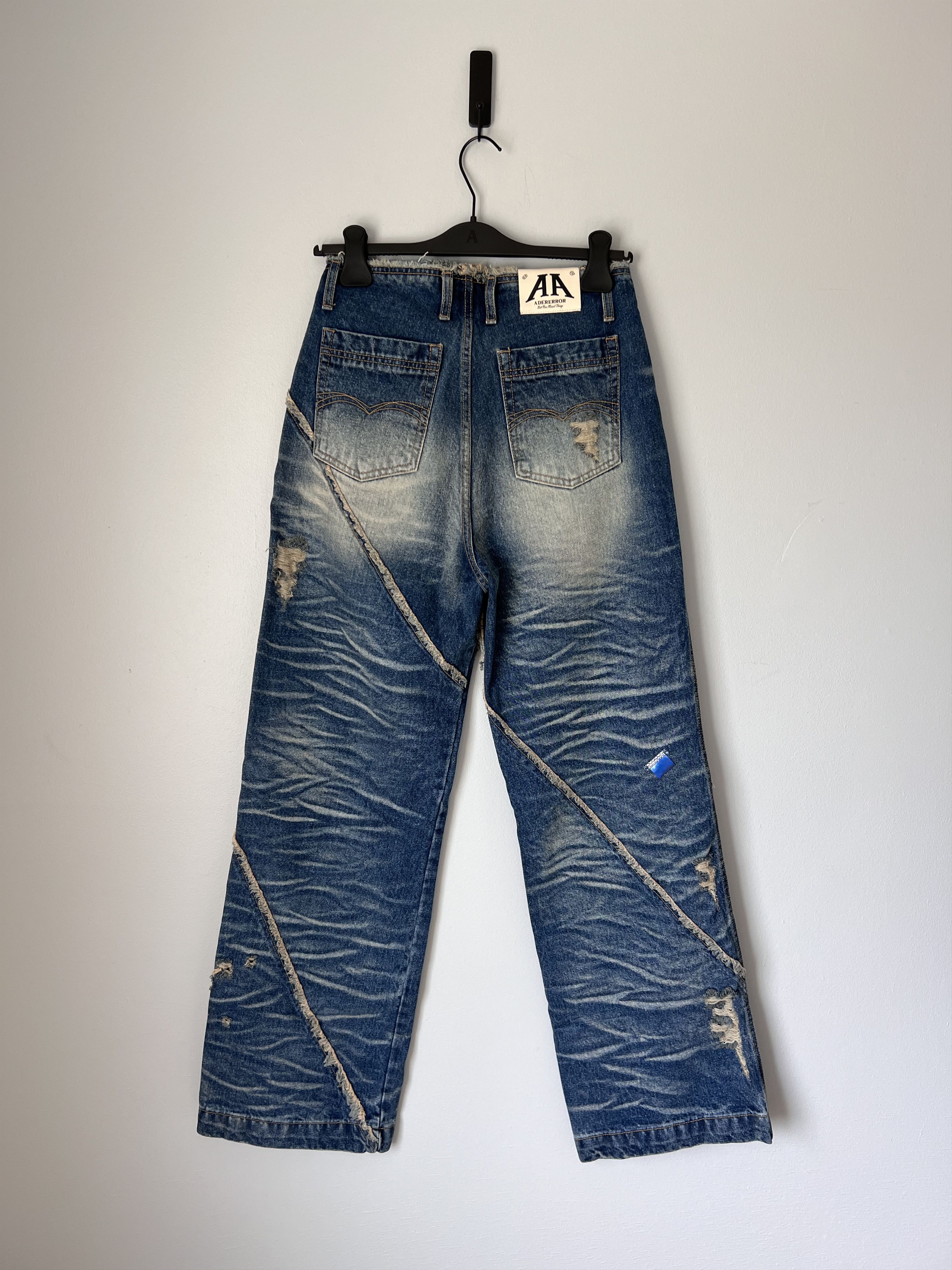 Ader Error Ader Error Distressed Finish Cotton Jeans in Blue Size US 29 - 6 Thumbnail