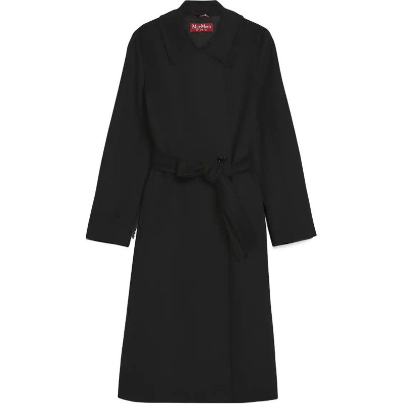 Max Mara MaxMara Elegant Black Wool Winter Coat 0089 Size XS / US 0-2 / IT 36-38 - 1 Thumbnail