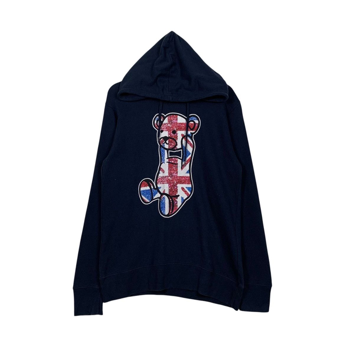 Japanese Brand Teddy Bear Britain Flag Graphics Pullover Hoodies #1788-C79 Size L / US 10 / IT 46 - 1 Thumbnail