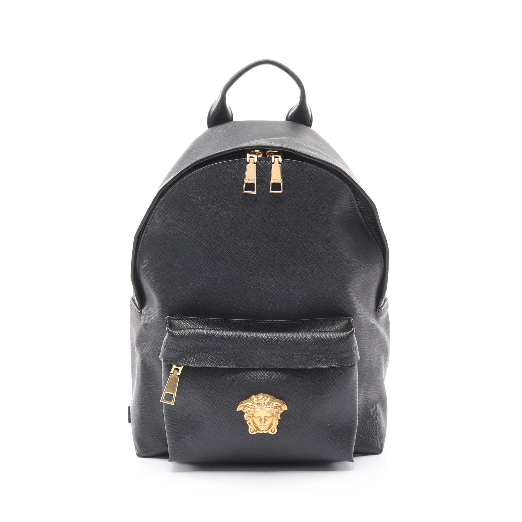 Versace Versace Medusa Backpack Rucksack Leather Black Size ONE SIZE - 1 Thumbnail