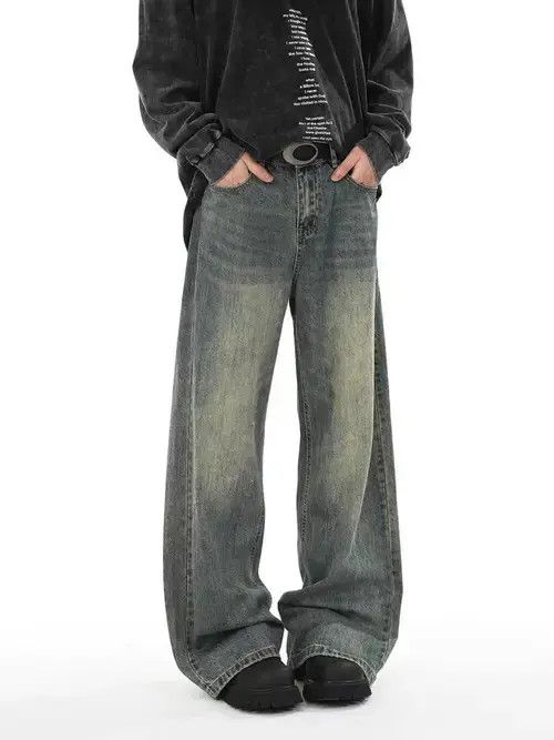 Jean High street Y2K hip hop baggy wash jeans Size US 34 / EU 50 - 6 Thumbnail