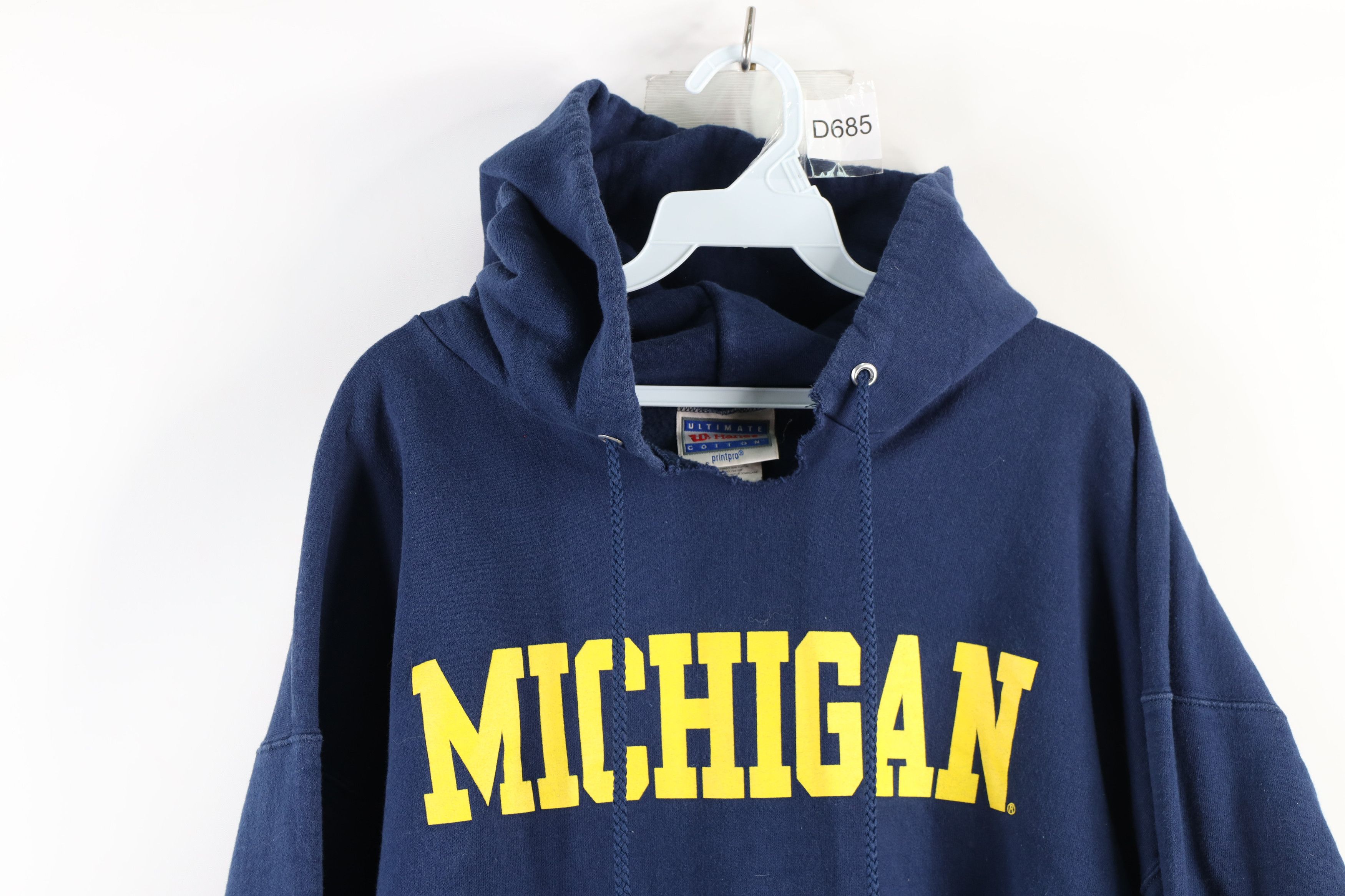 Vintage Vintage 90s Out University of Michigan Hoodie Sweatshirt Size US L / EU 52-54 / 3 - 2 Thumbnail