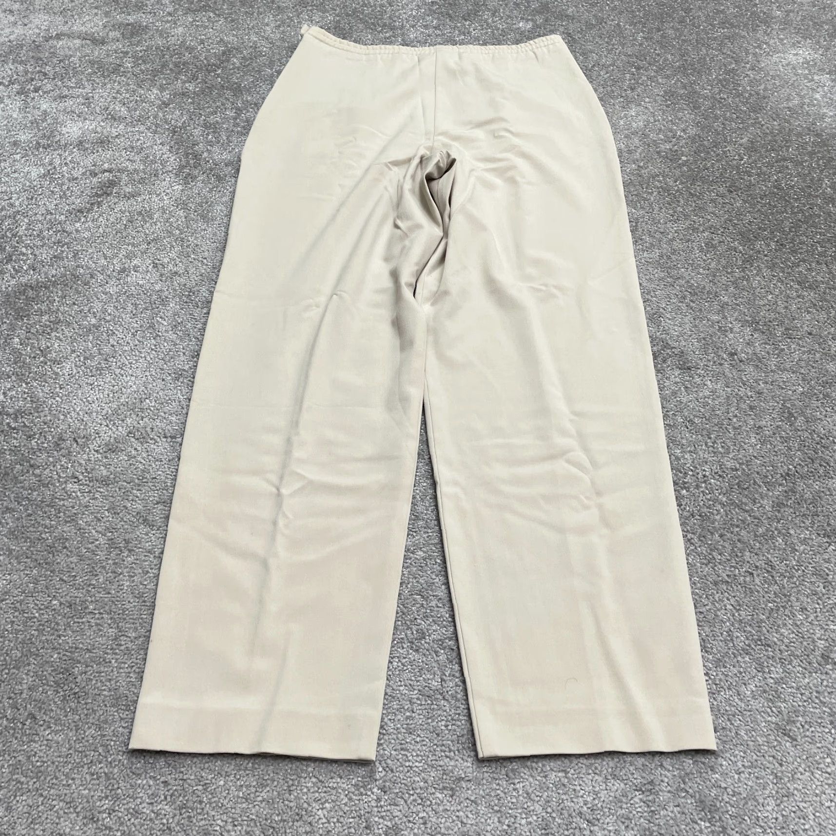 Coldwater Creek Coldwater Creek Dress Pants Womens 10 Beige 32x30 Straight Leg High Rise Trouser Size 32" / US 10 / IT 46 - 2 Thumbnail