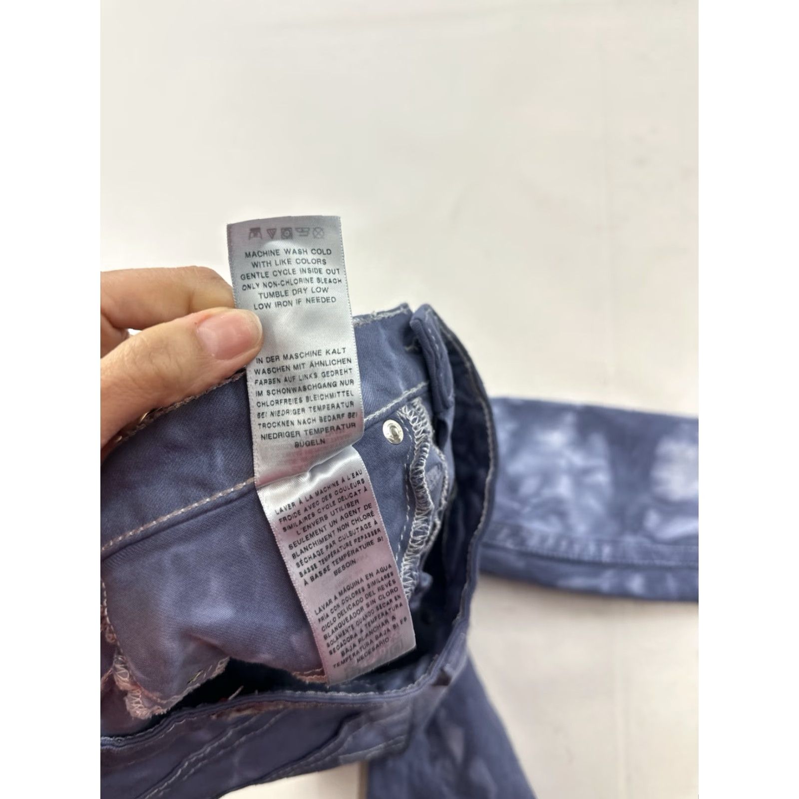 True Religion True Religion Jeans Women’s 27 Blue Tie Dye Indigo Skinny Jeans Stretch High Rise Slim Fit Capable Zip Button Closure Denim Shirt? Size 28" / US 6 / IT 42 - 6 Thumbnail