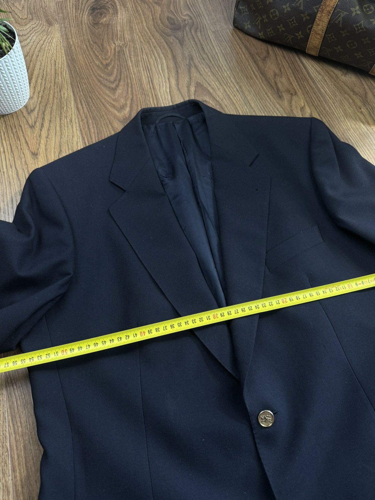 Burberry Vintage wool blazer Burberry original luxury item Size 46L - 5 Thumbnail