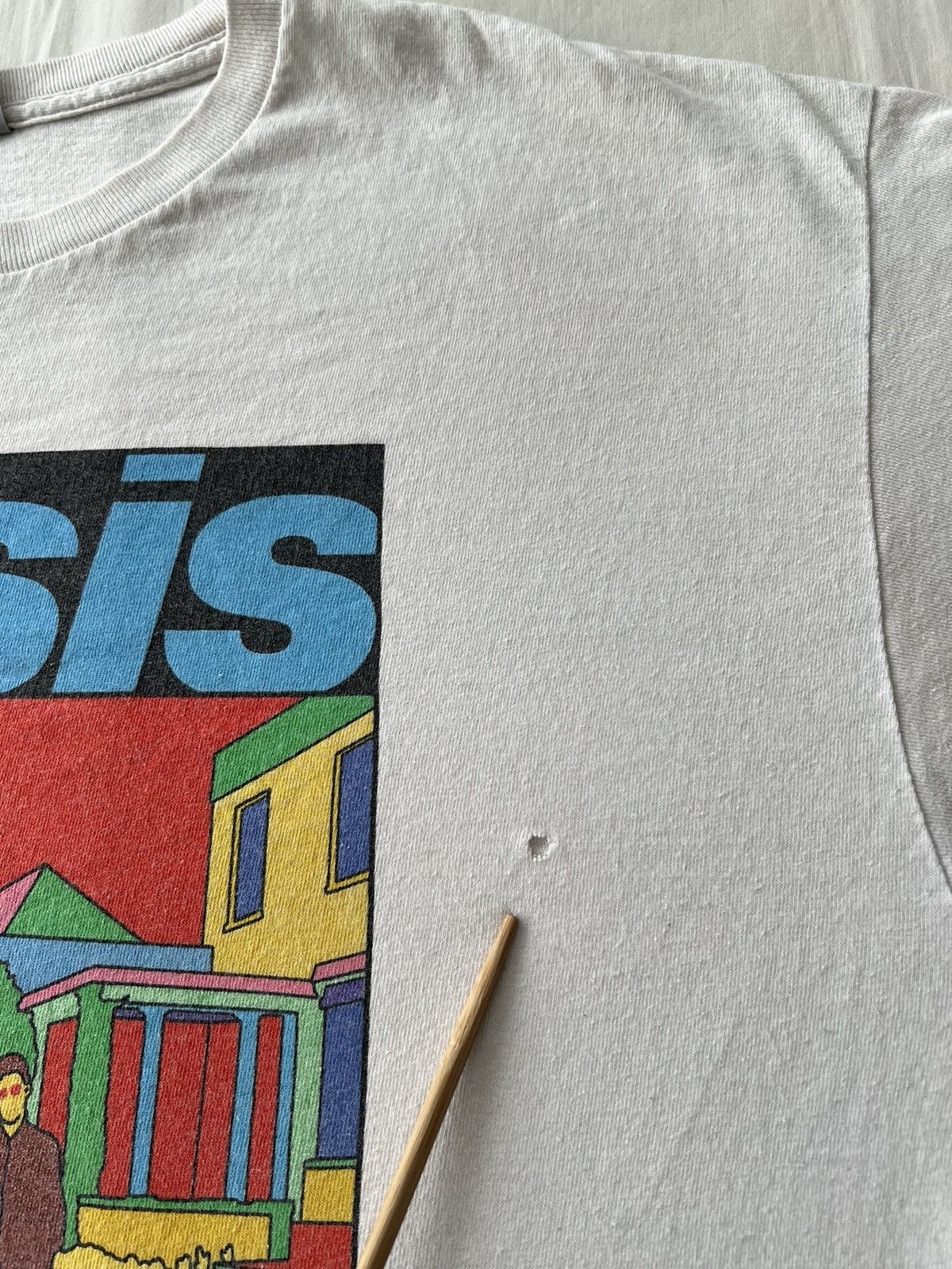 Band Tees Vintage 2022 Oasis Be Here Now Britpop White T-shirt Size US XL / EU 56 / 4 - 6 Thumbnail