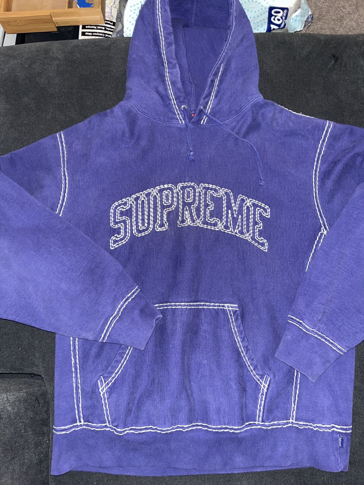 Supreme Supreme stitch logo hoodie Size US L / EU 52-54 / 3 - 1 Thumbnail