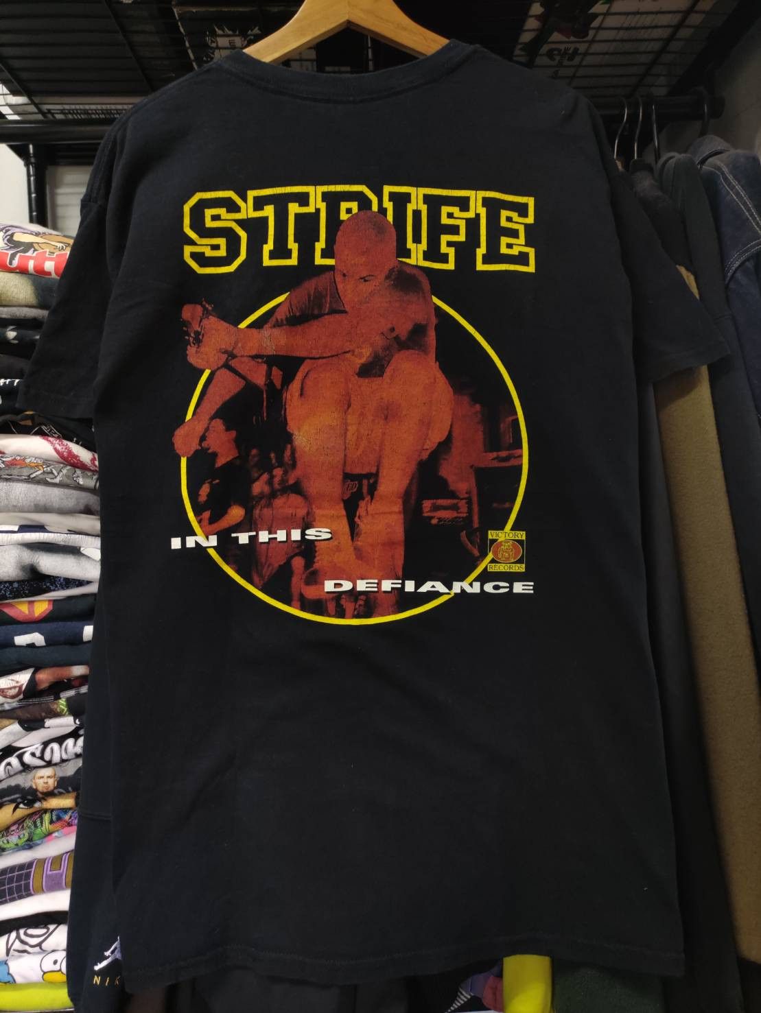 Band Tees Vtg Strife " In This Defiance " Album Promo T-Shirt Size US L / EU 52-54 / 3 - 7 Thumbnail