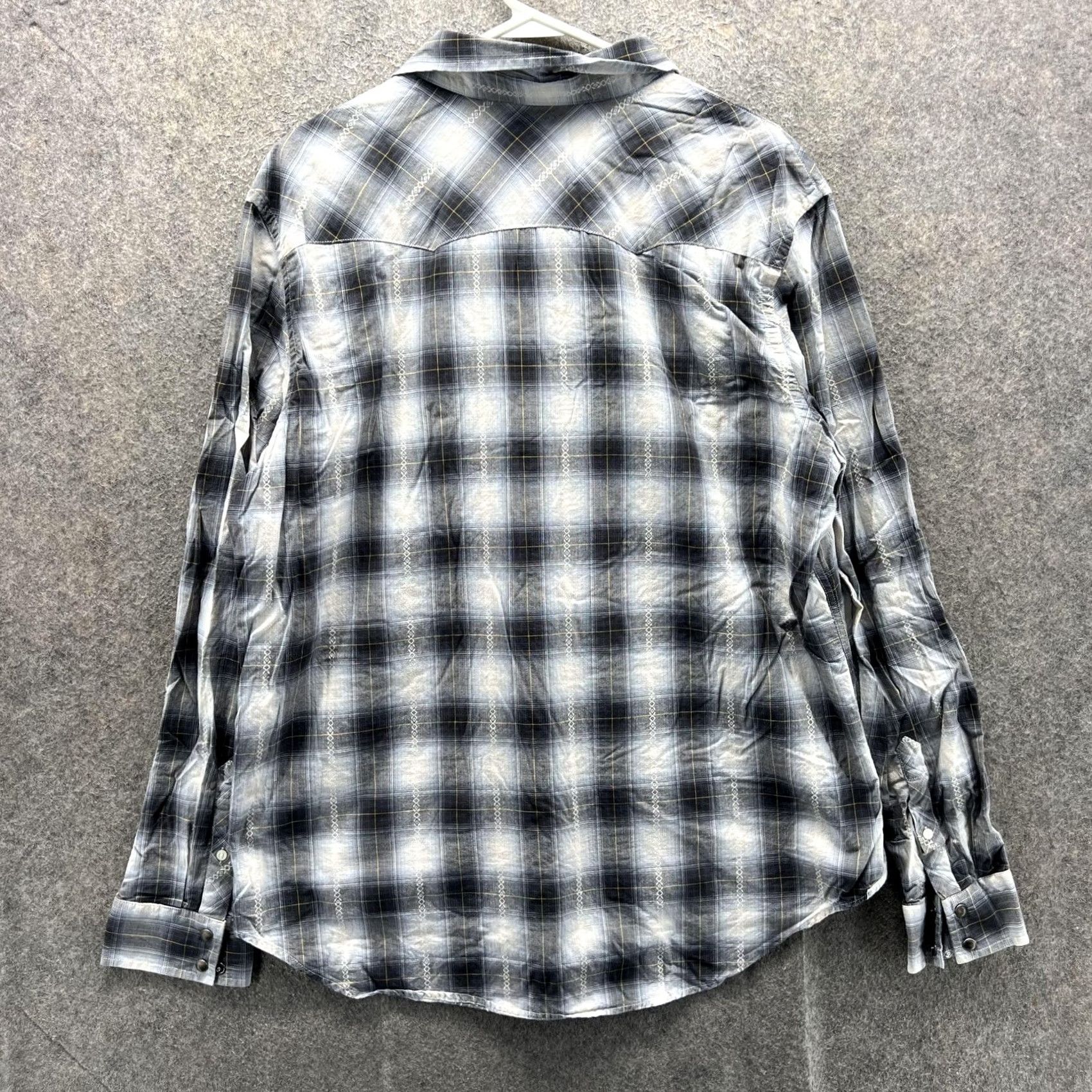 American Eagle Outfitters American Eagle Outfitters Shirt Mens XL Gray Plaid Long Sleeve Western Snap Size US XL / EU 56 / 4 - 7 Thumbnail
