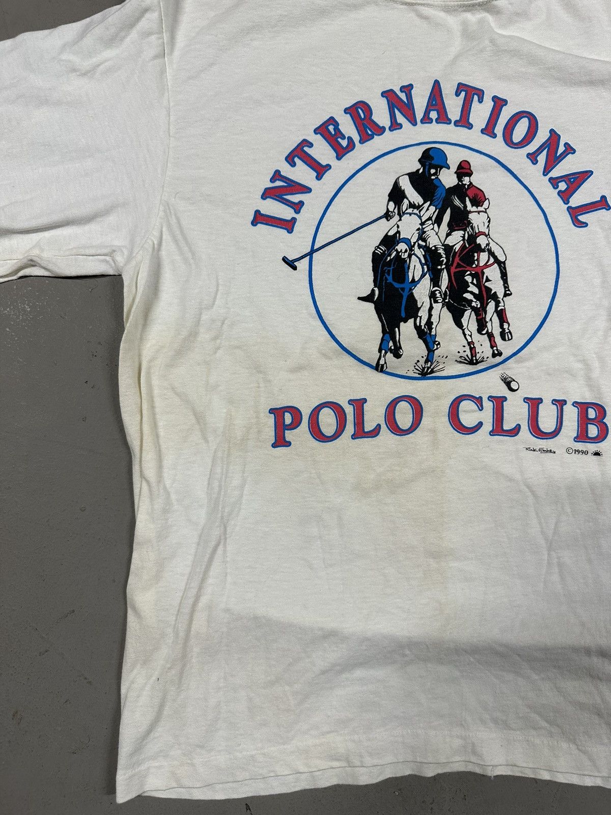 Vintage Vintage 1990 International Polo Club Tee Size Medium Size US M / EU 48-50 / 2 - 2 Thumbnail